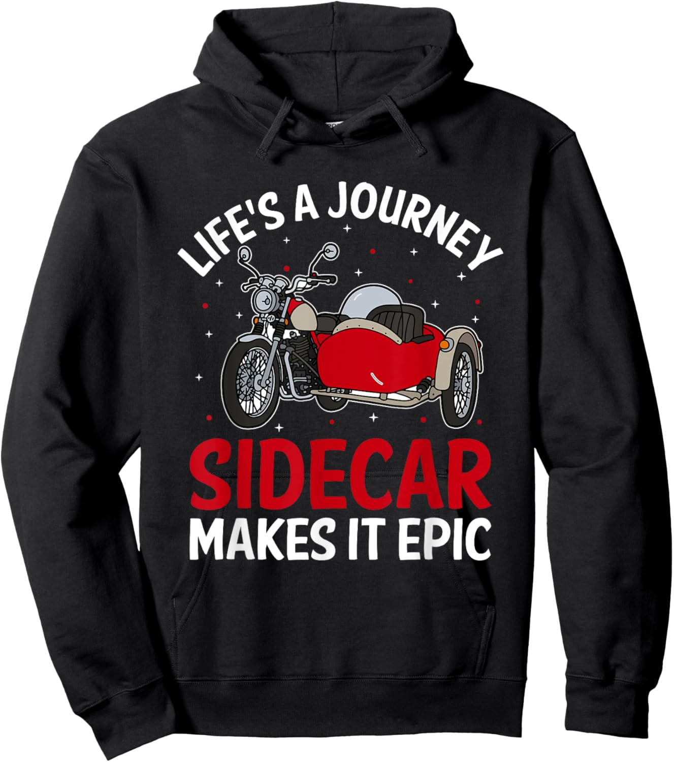 Sidecar Motorcycle Motorcyclist Bike Motorbike Sidecar Rider Hoodie - Hoodie | Black