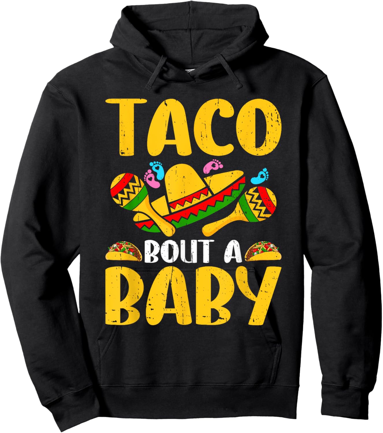 Let's Taco Bout A Baby Cinco de Mayo Pregnancy Announcement Hoodie - Hoodie | Black