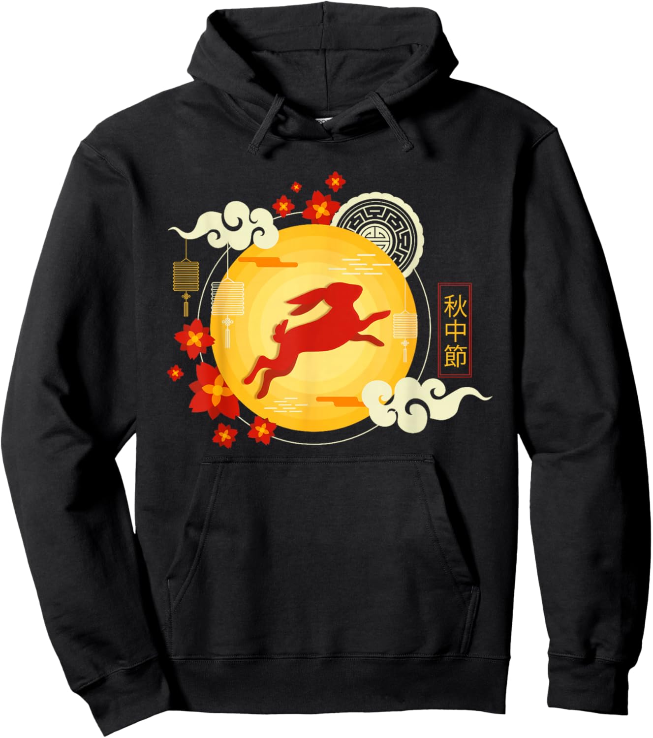 Mid-autumn festival Traditional Chinese moon goddess Girls Hoodie - Hoodie | Black