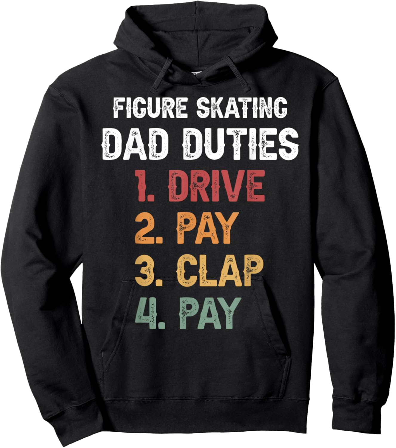 Figure Skating Dad Duties Dad Of A Figure Skater Father Hoodie - Hoodie | Black