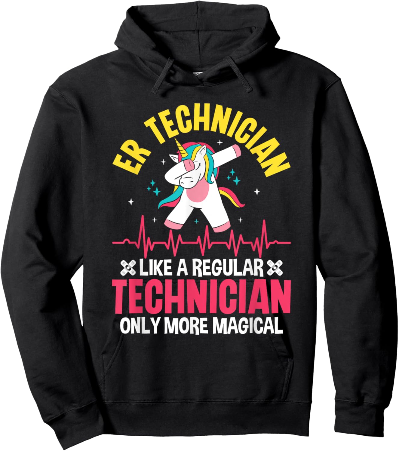 ER Technician Magical Emergency Room Tech ER Tech Hoodie - Hoodie | Black