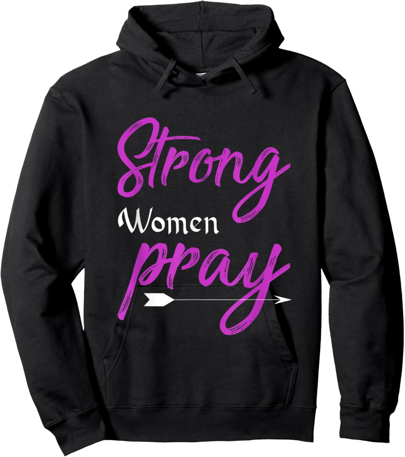 Strong Women Pray Jesus Hoodie - Hoodie | Black