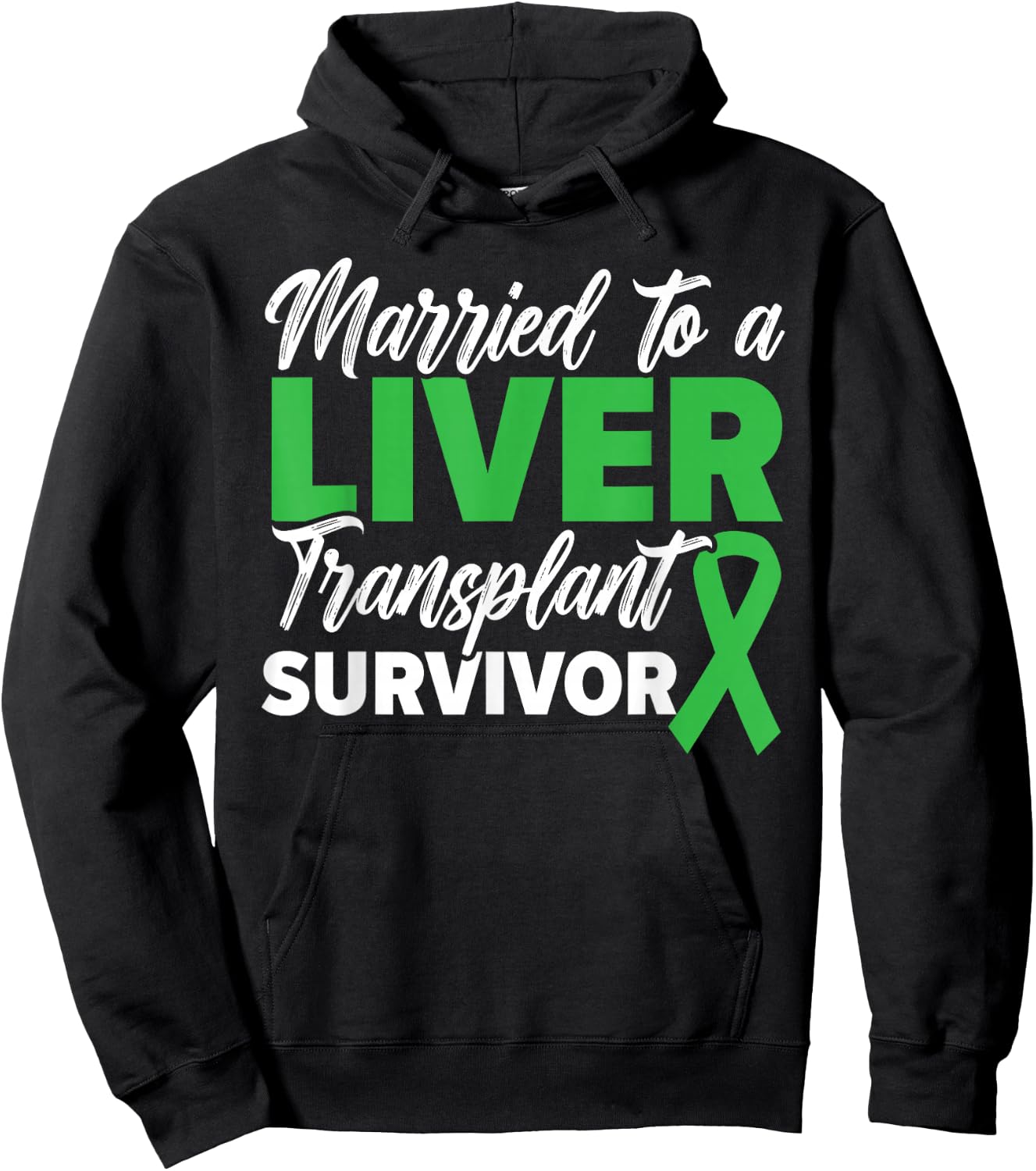 GRUMPY DAD CO Married To A Liver Transplant Survivor Organ Recipient -Adults Black Short Sleeve Small Hoodie - Hoodie | Black