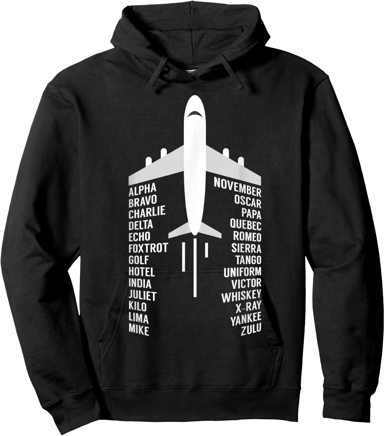 Phonetic Alphabet Aviation Pilot Aeroplane Aeroplane Gift Hoodie - Hoodie | Black