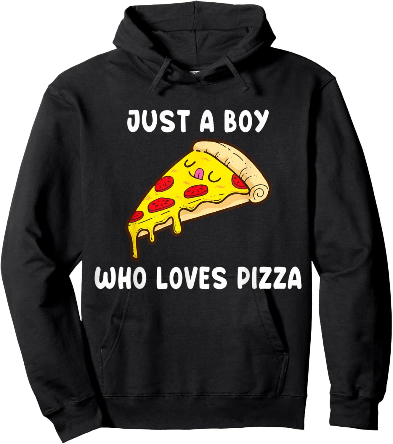 Just a Boy Who Loves Pizza Hoodie - Hoodie | Black