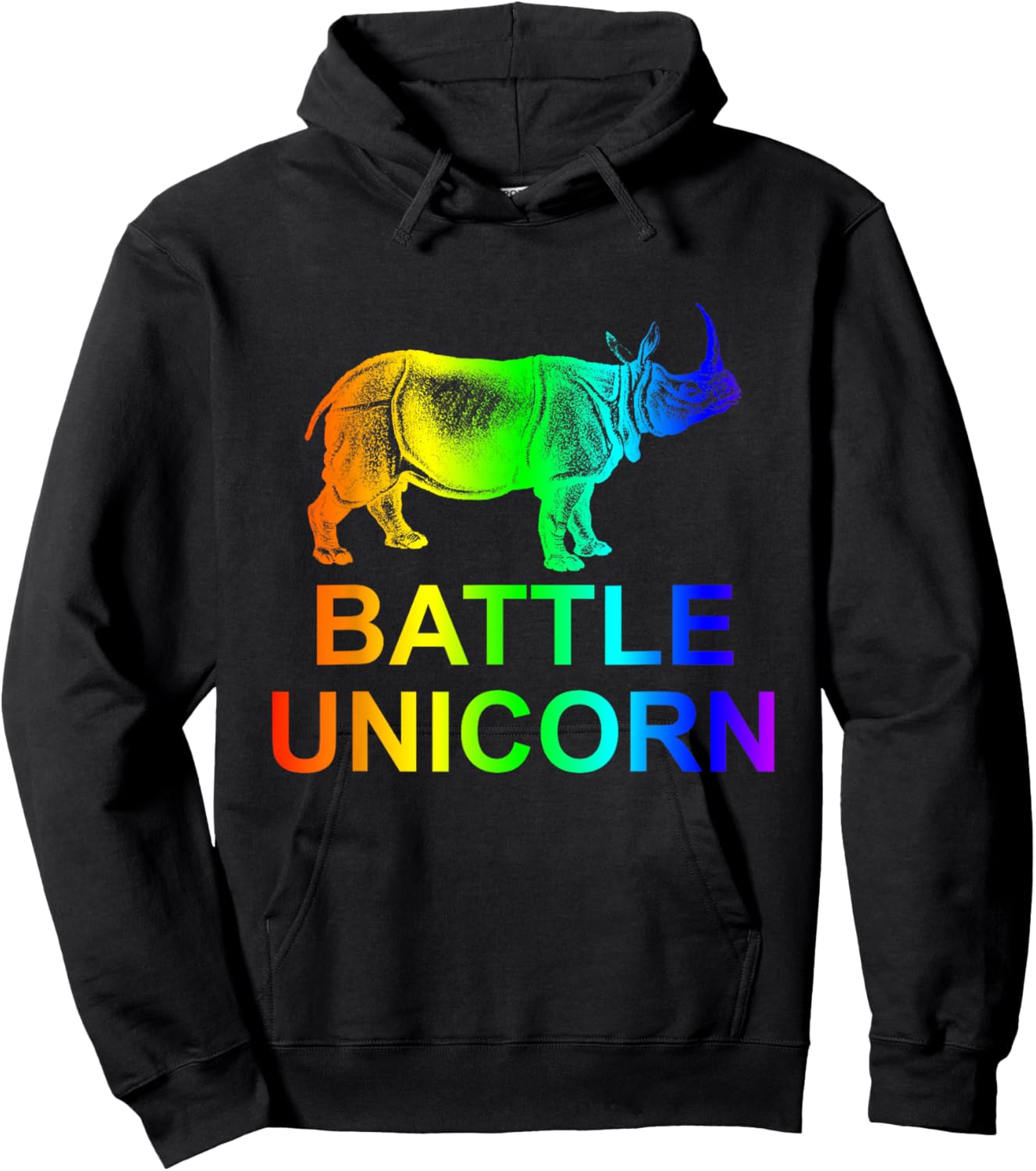 Battle Unicorn Funny Apparel Hoodie - Hoodie | Black
