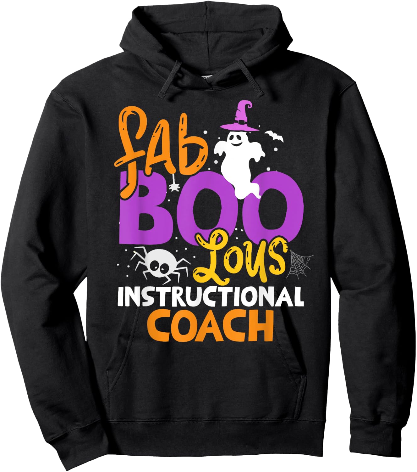 Faboolous Instructional Coach Ghost Halloween Costume Hoodie - Hoodie | Black