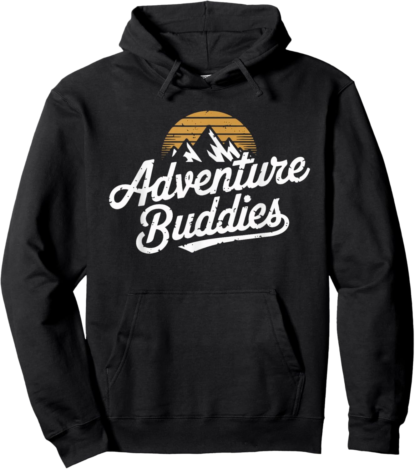 Adventure Buddies Mountain Hiker Hiking Funny Couple Outdoor Hoodie - Hoodie | Black