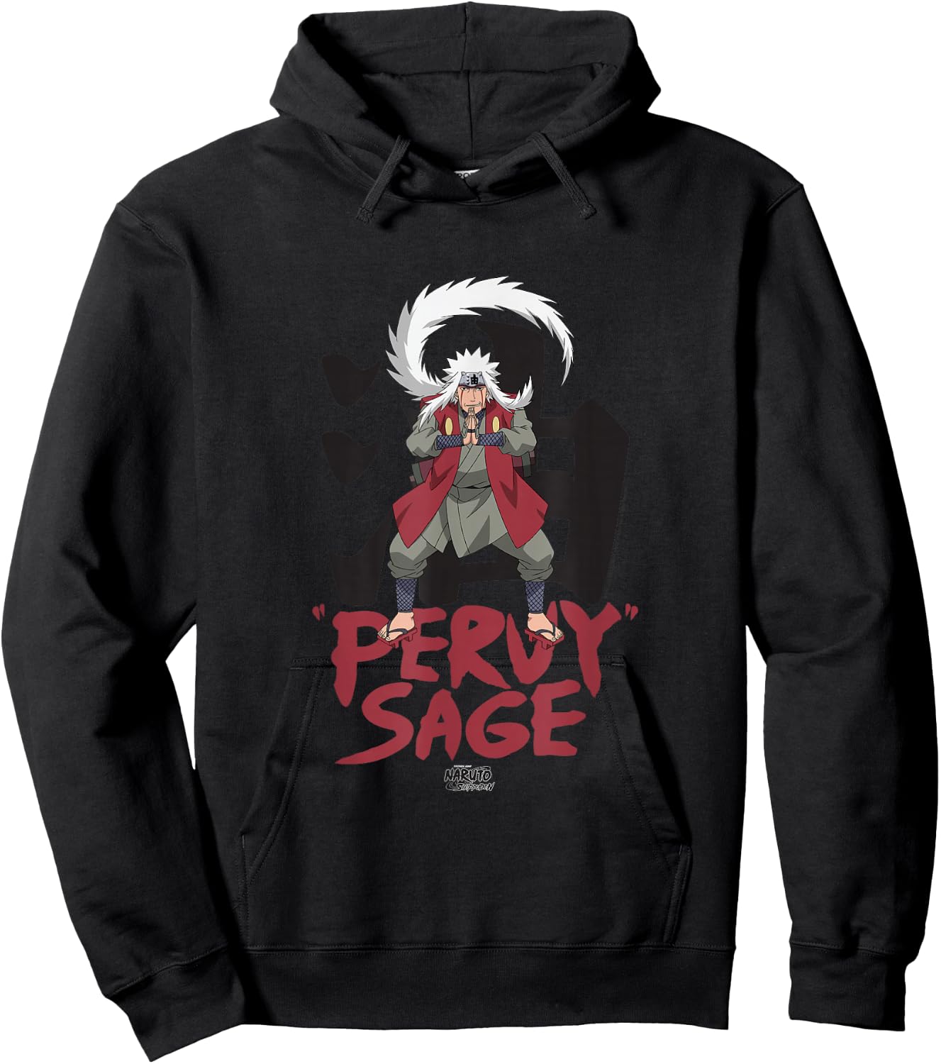 Naruto Shippuden Jiraiya Pervy Sage Small Hoodie - Hoodie | Black