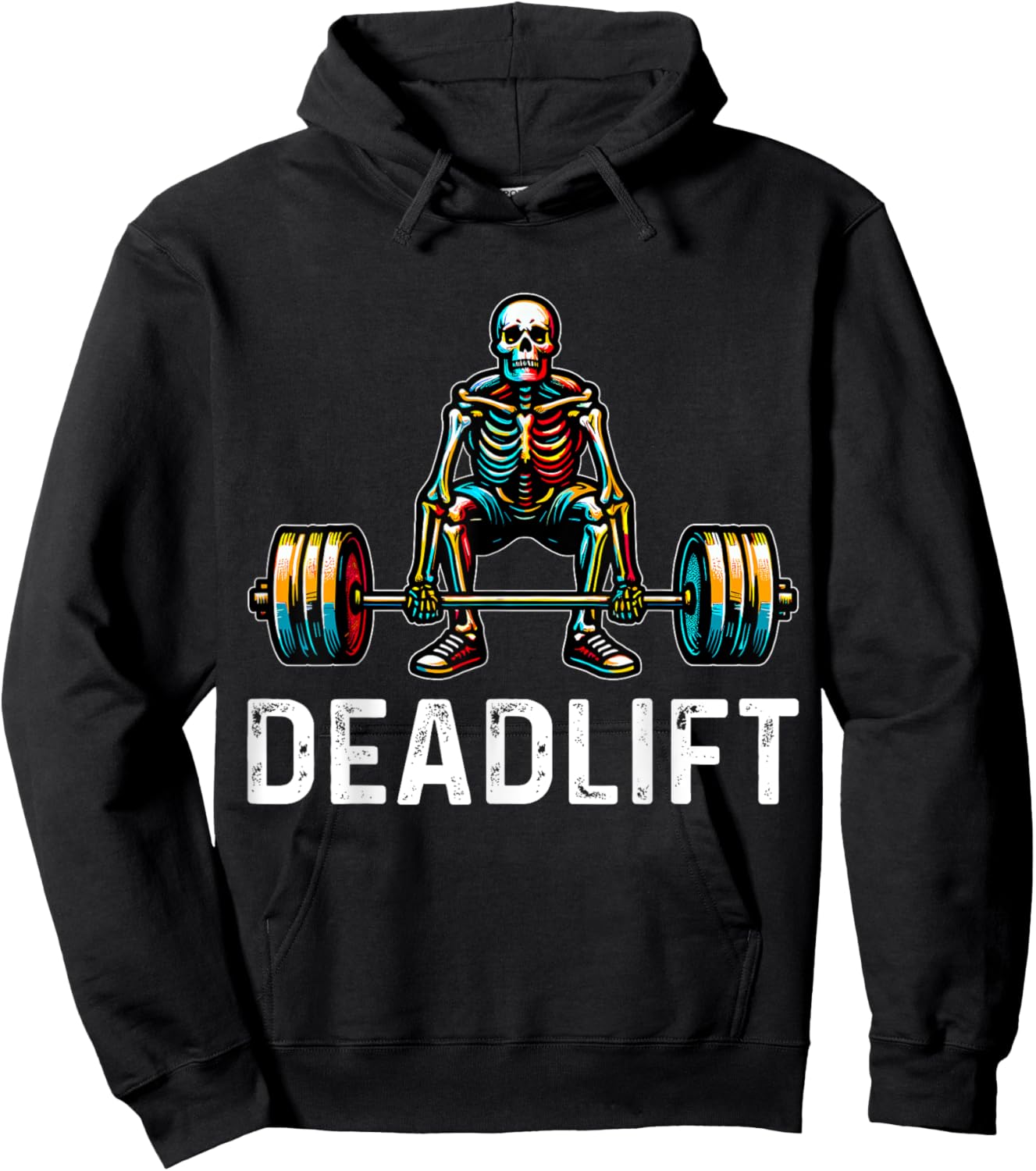 Deadlift Skeleton Gym Fitness Hoodie - Hoodie | Black