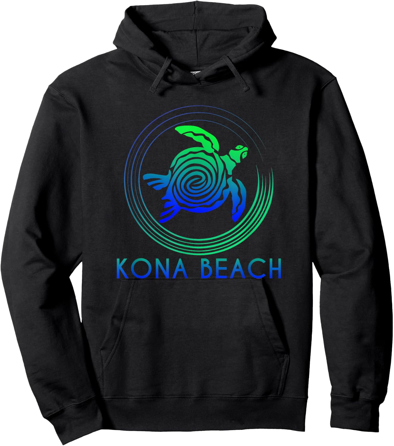 Kona Beach Hawaii Tribal Turtle Shirt Hoodie - Hoodie | Black