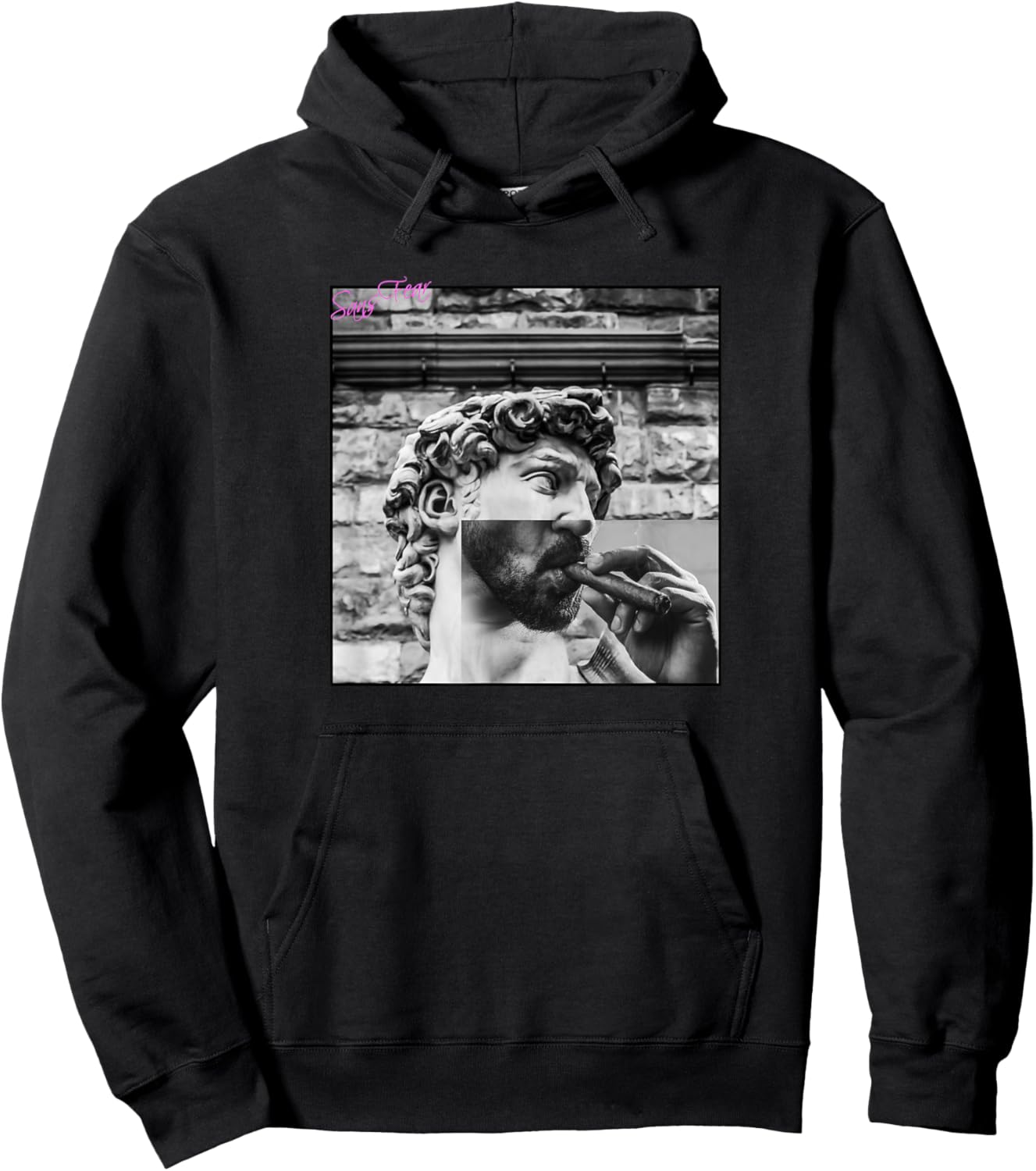 Bad David Michelangelo smoking cigar Hoodie - Hoodie | Black