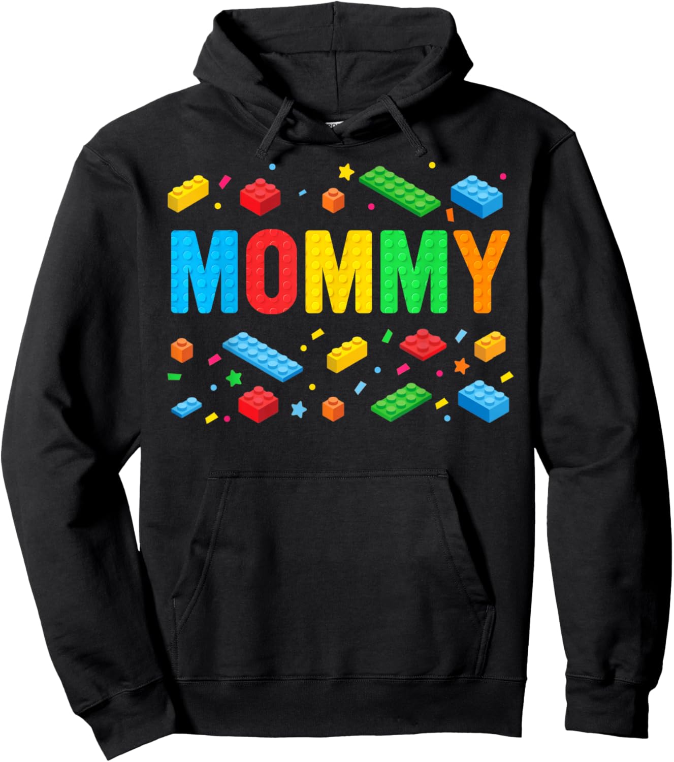 Mommy Master Builder Building Bricks Blocks Family Matching Hoodie - Hoodie | Black