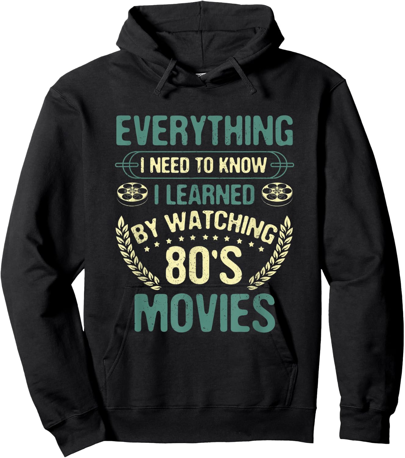 Watching Movies I Learned By Watching 80's Movies Hoodie - Hoodie | Black