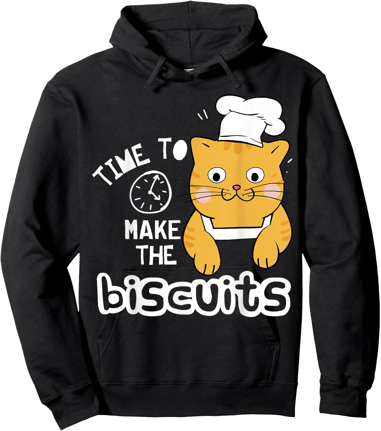 Chef Cat - Time To Make Biscuits Women Hoodie - Hoodie | Black