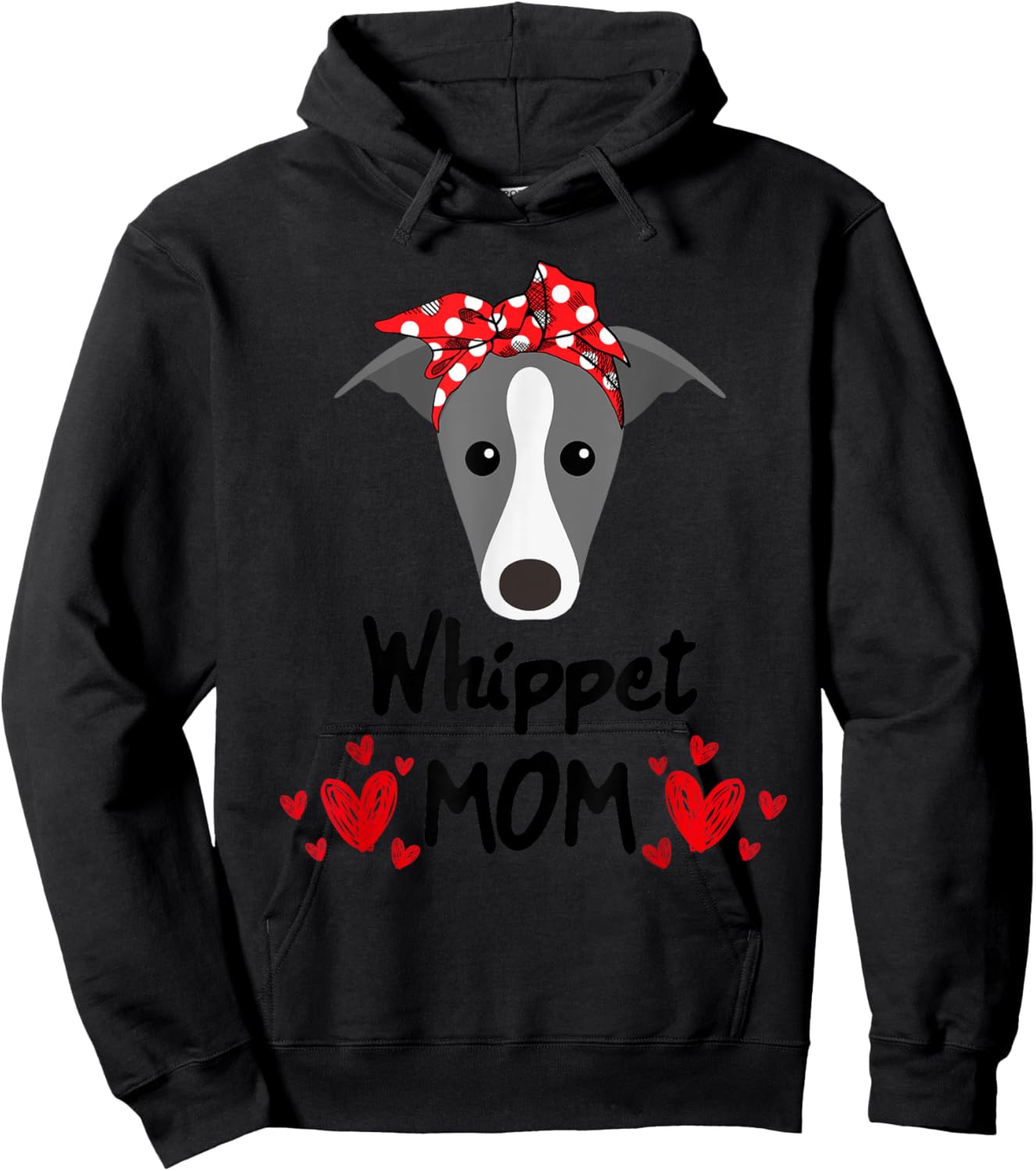 Whippet Mom Hoodie - Hoodie | Black