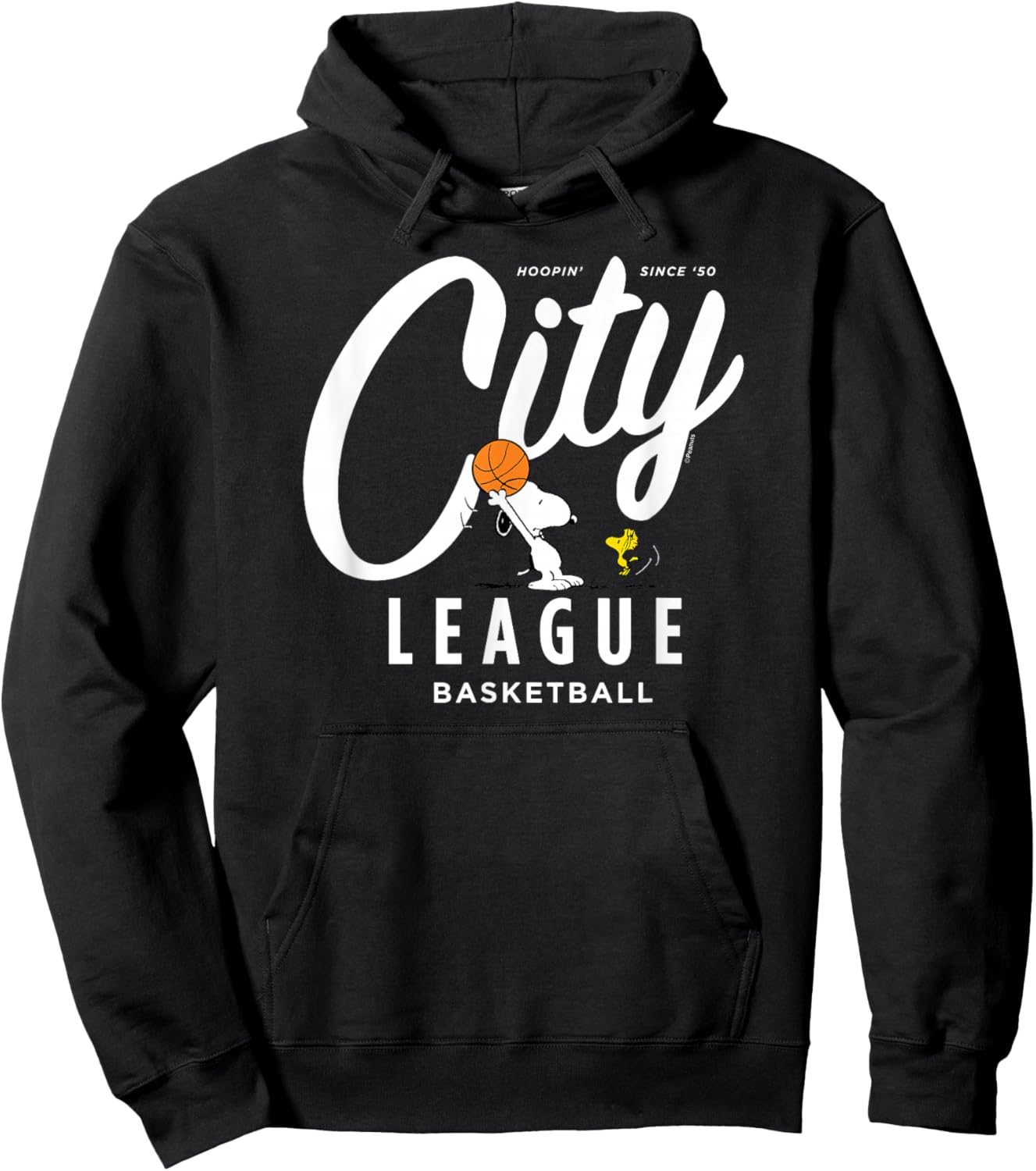 Peanuts Boys -Kids Basketball Graphic Blue Small Hoodie - Hoodie | Black