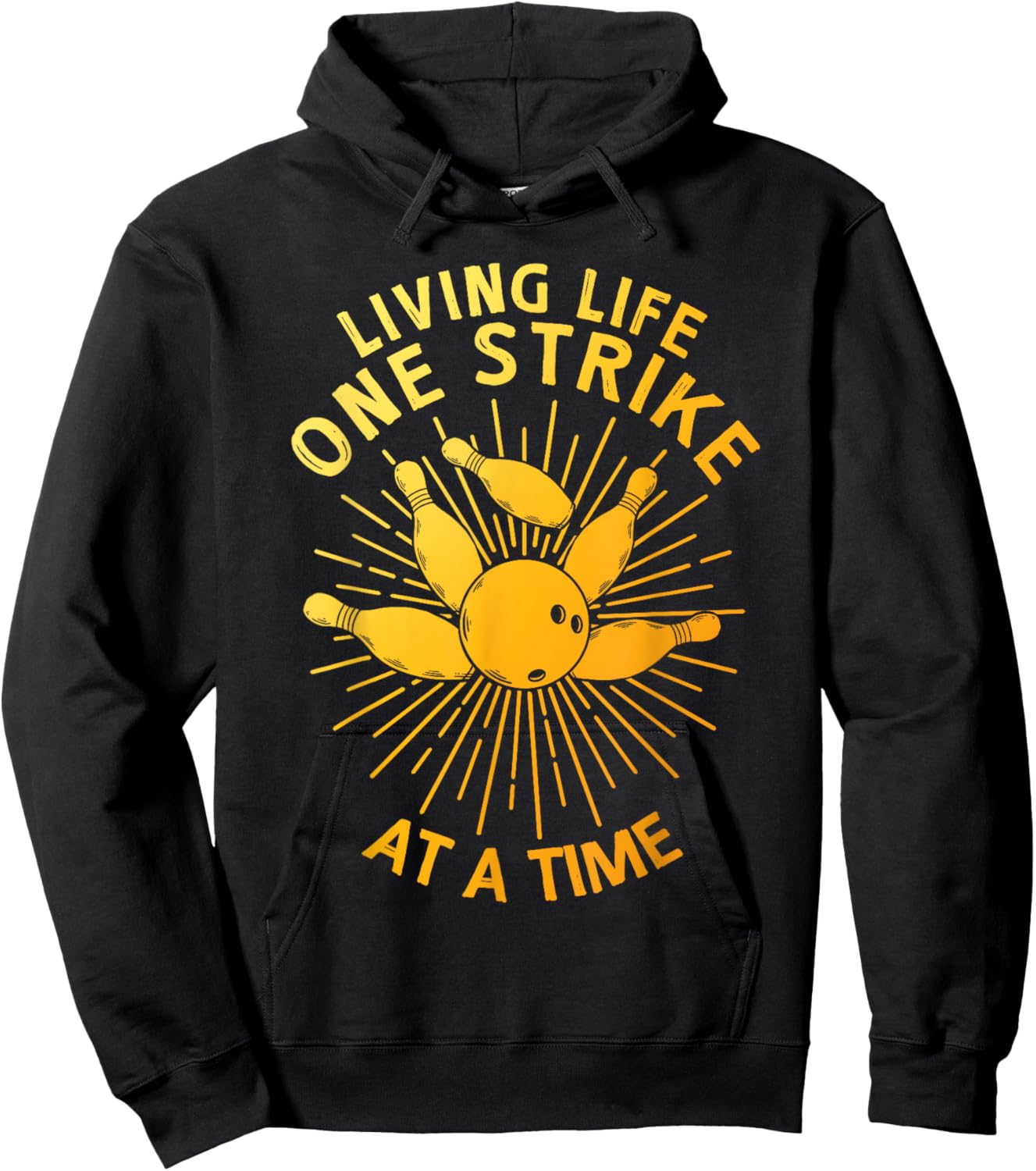 Cool Bowling Art Women Kids Strike Team Gag Bowler Hoodie - Hoodie | Black
