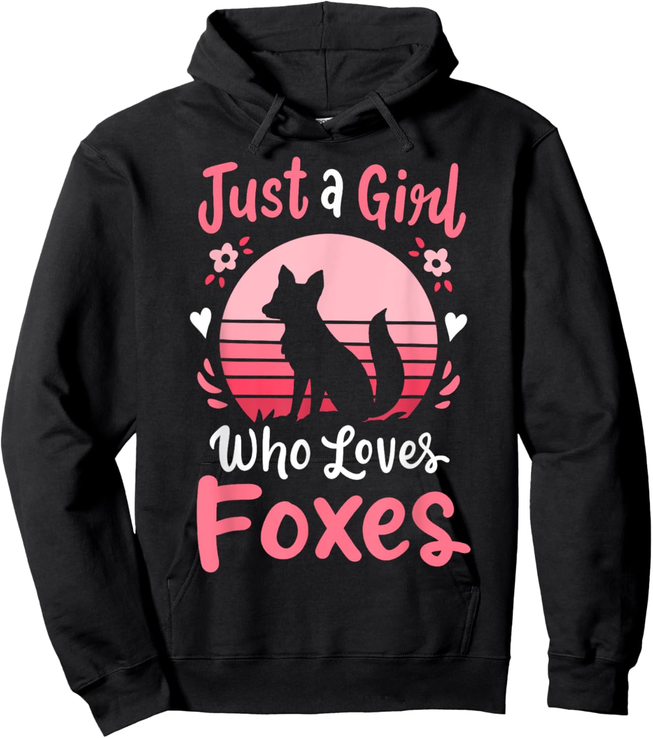 Fox Just a Girl Who Loves Foxes Hoodie - Hoodie | Black