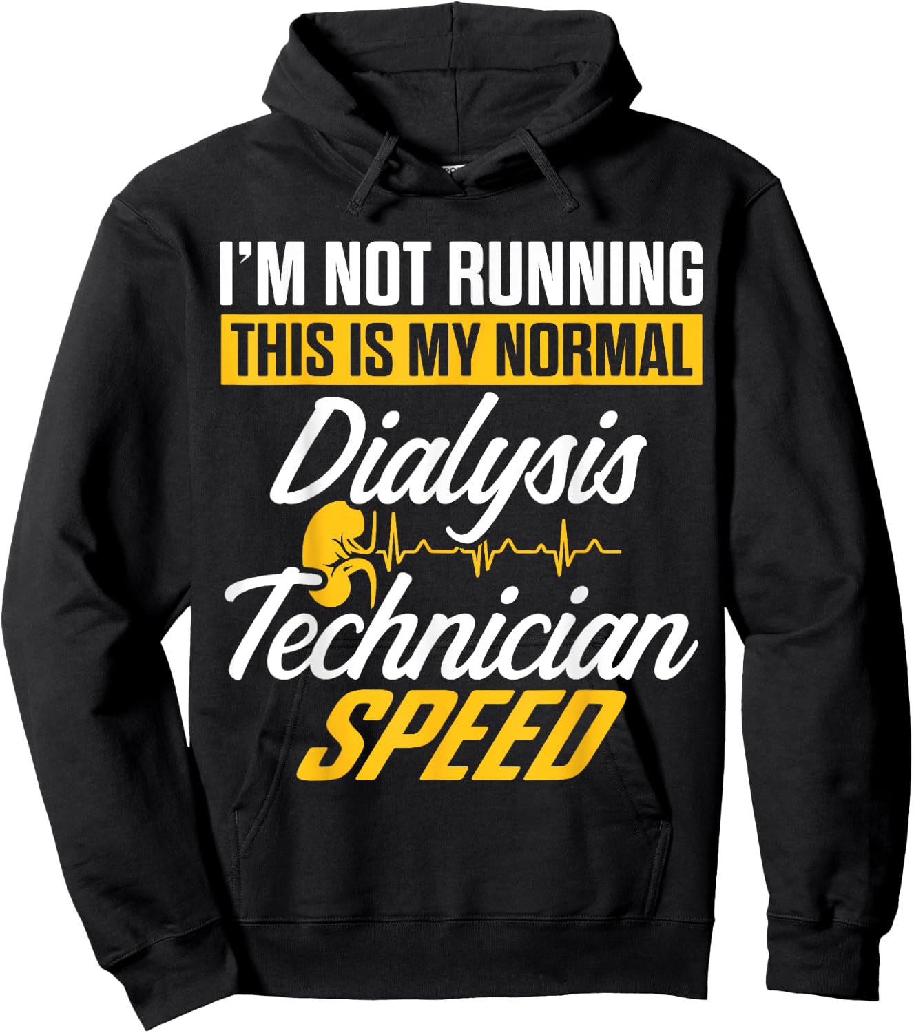 Dialysis Technician Running Nephrology Tech Hoodie - Hoodie | Black