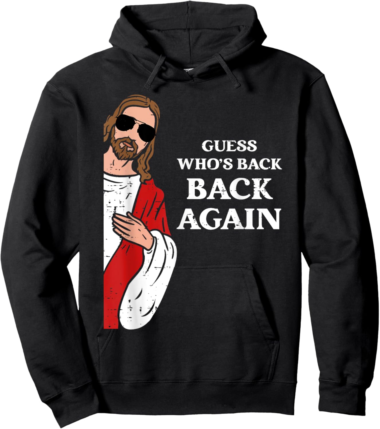 Guess Who's Back Back Again Easter Day Jesus Funny Christian Hoodie - Hoodie | Black