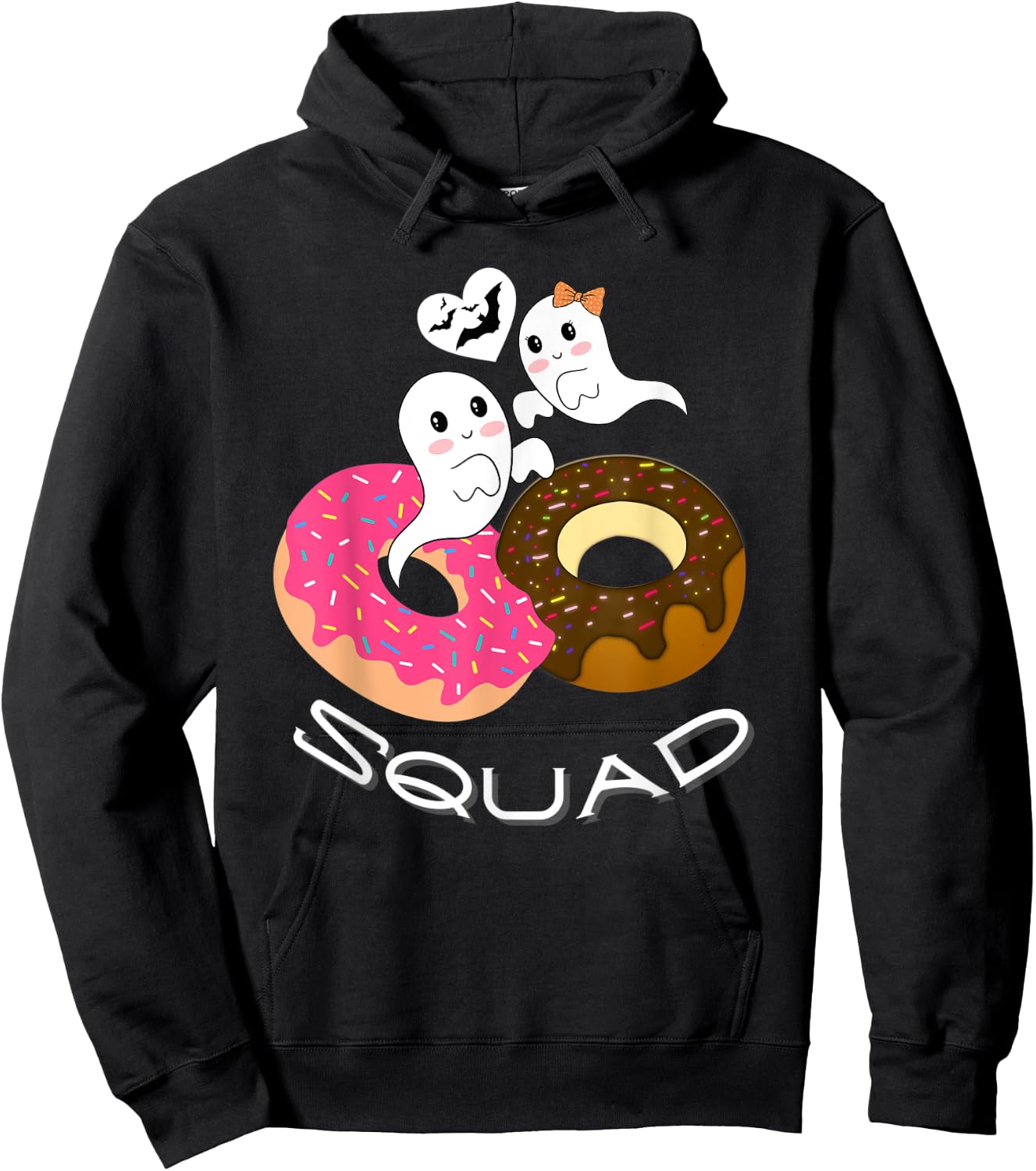 Cute Halloween Donut Squad Boy Girl Party Birthday Lover Hoodie - Hoodie | Black