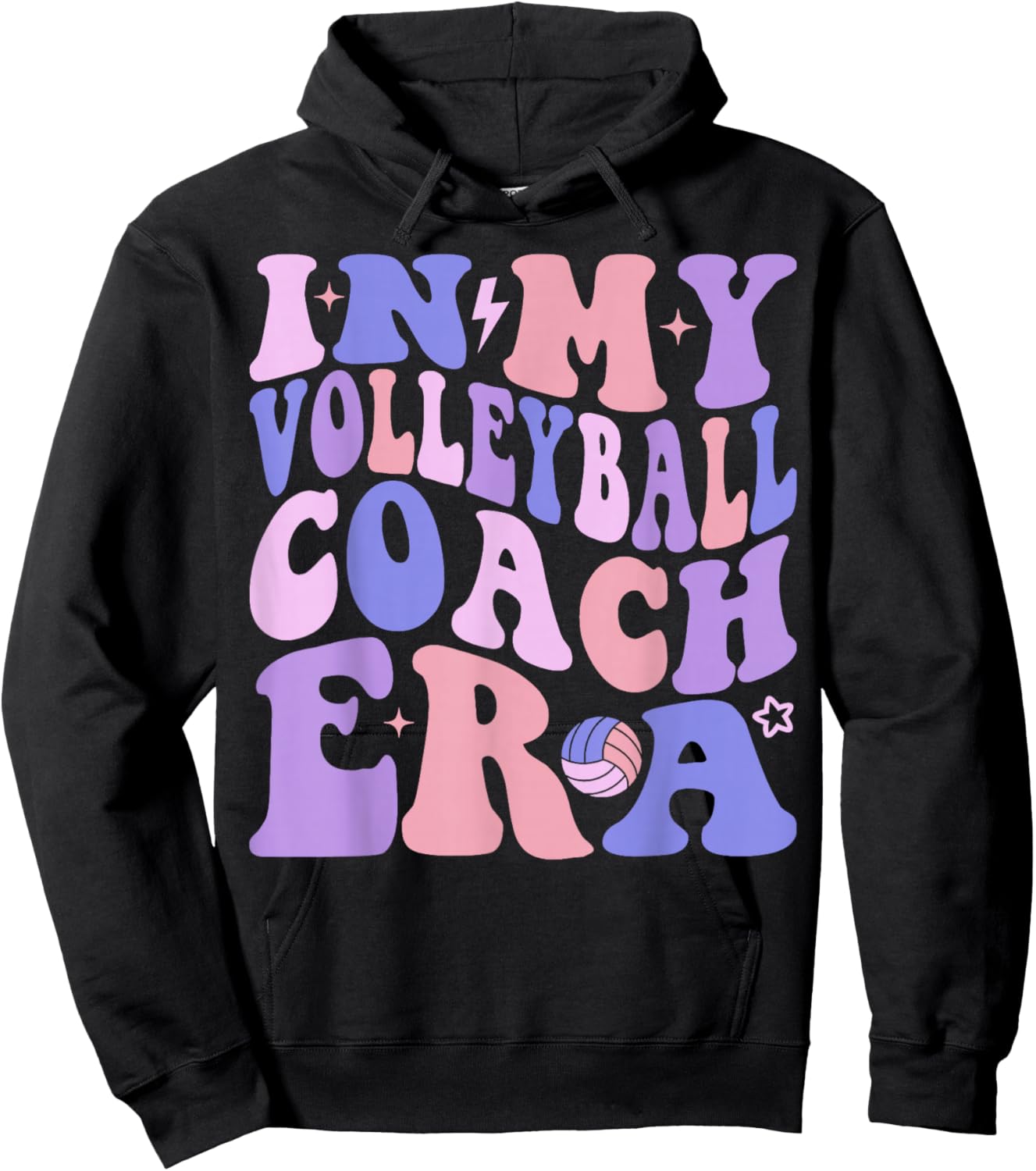 In My Volleyball Coach Era Volleyball Lover Coach Sports Hoodie - Hoodie | Black