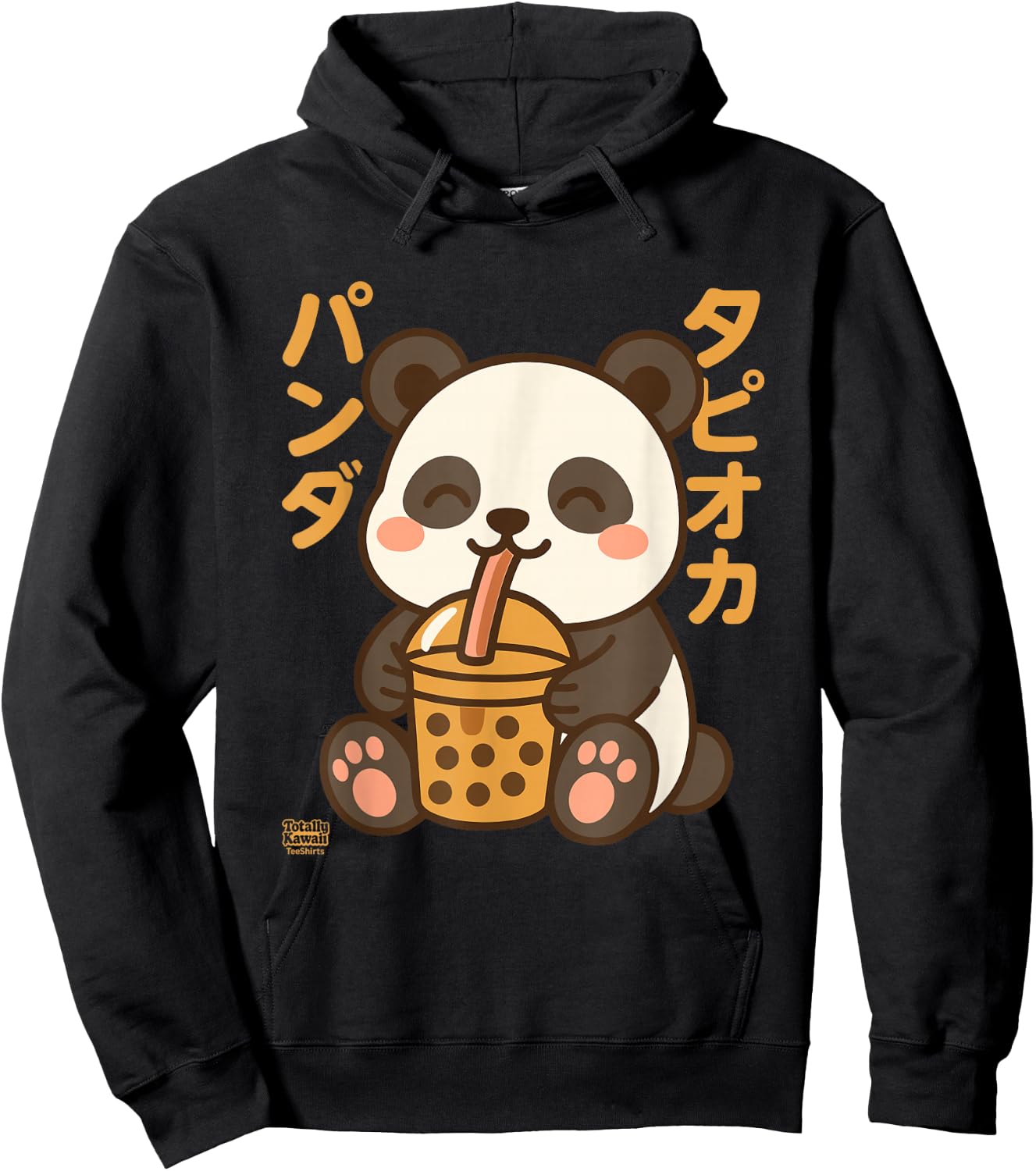 Bubble Tea Panda Boba Kawaii Tapioka Anime Cute Hoodie - Hoodie | Black