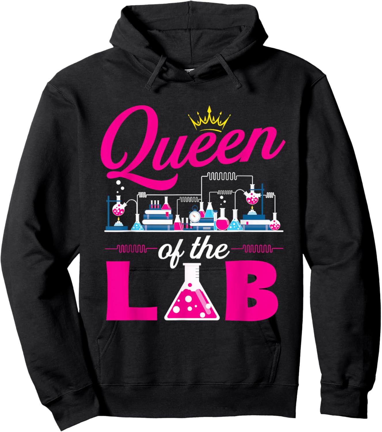 Queen Of The Lab - Biology Lover Science Fan Biologist Hoodie - Hoodie | Black