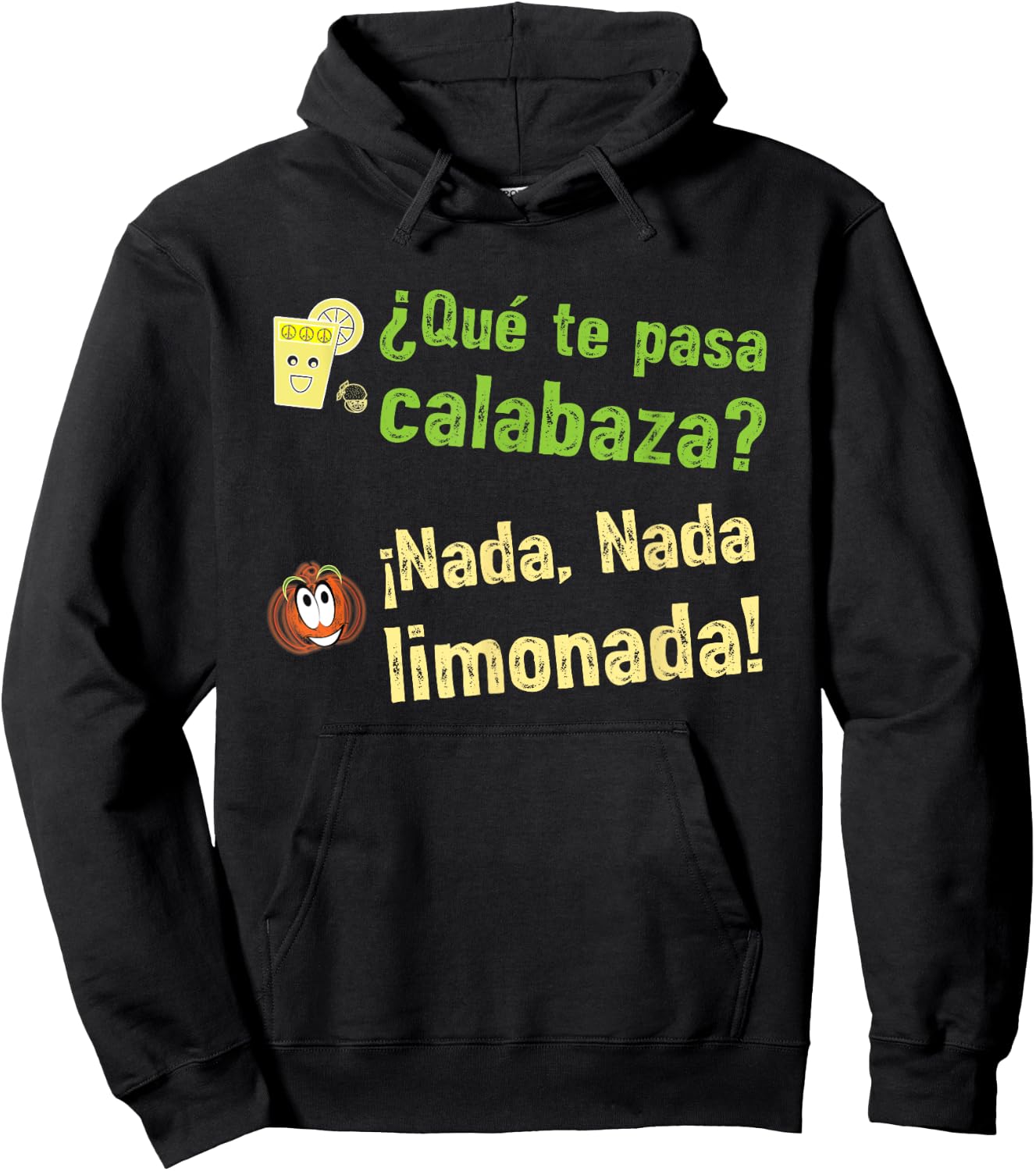 Speak More Spanish Que Te Pasa Calabaza Hoodie - Hoodie | Black