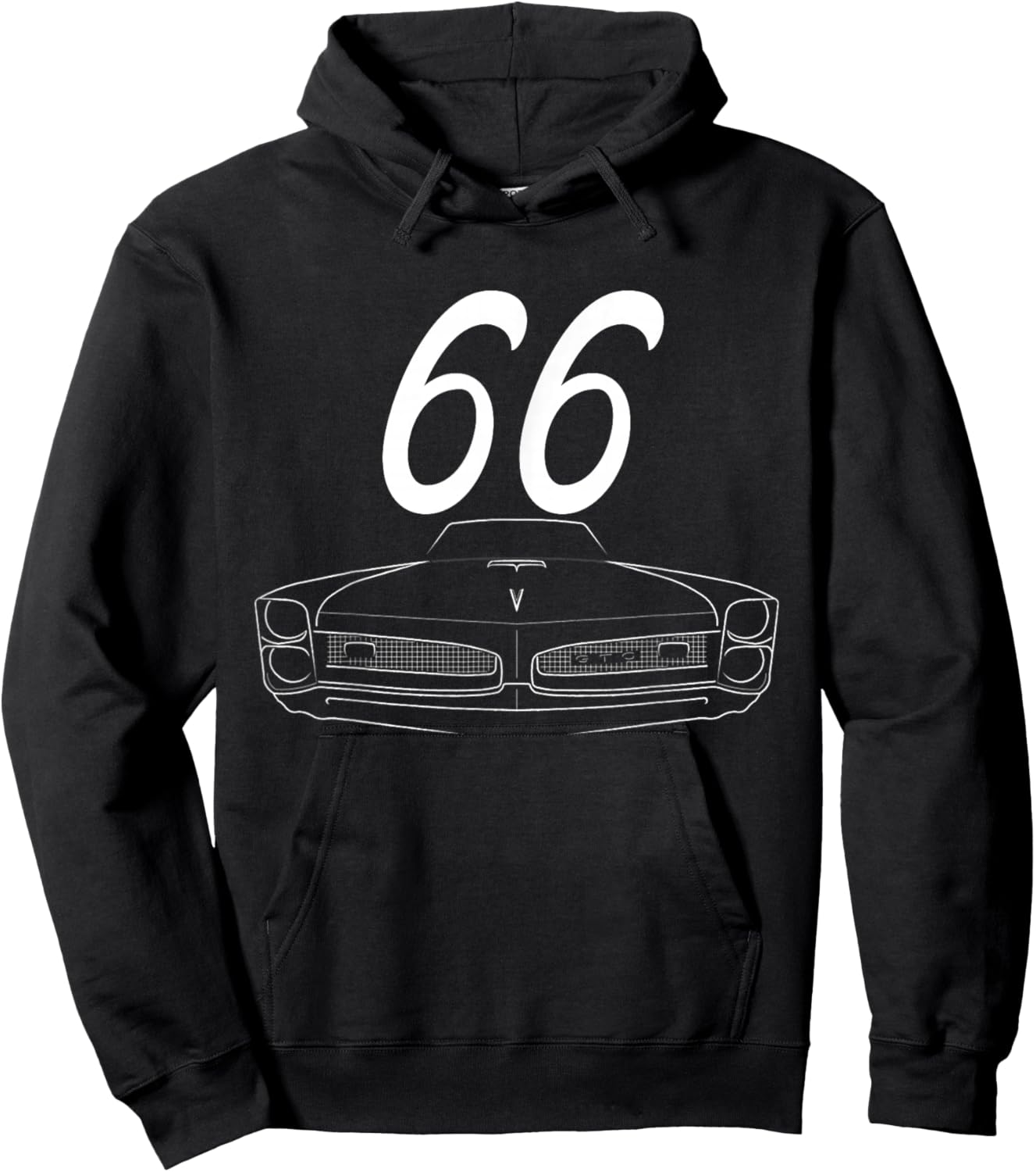 1966 66 GTO Classic Car Old School Muscle Yellow Car Hoodie - Hoodie | Black