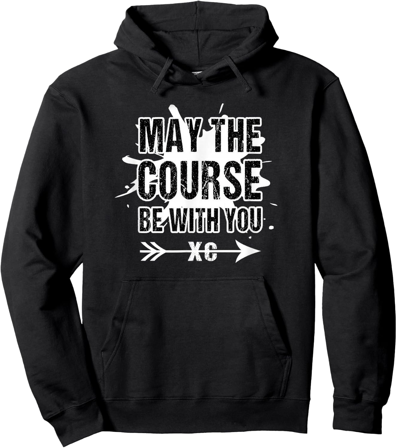 Cross Country Runner- May The Course Be with You Hoodie - Hoodie | Black