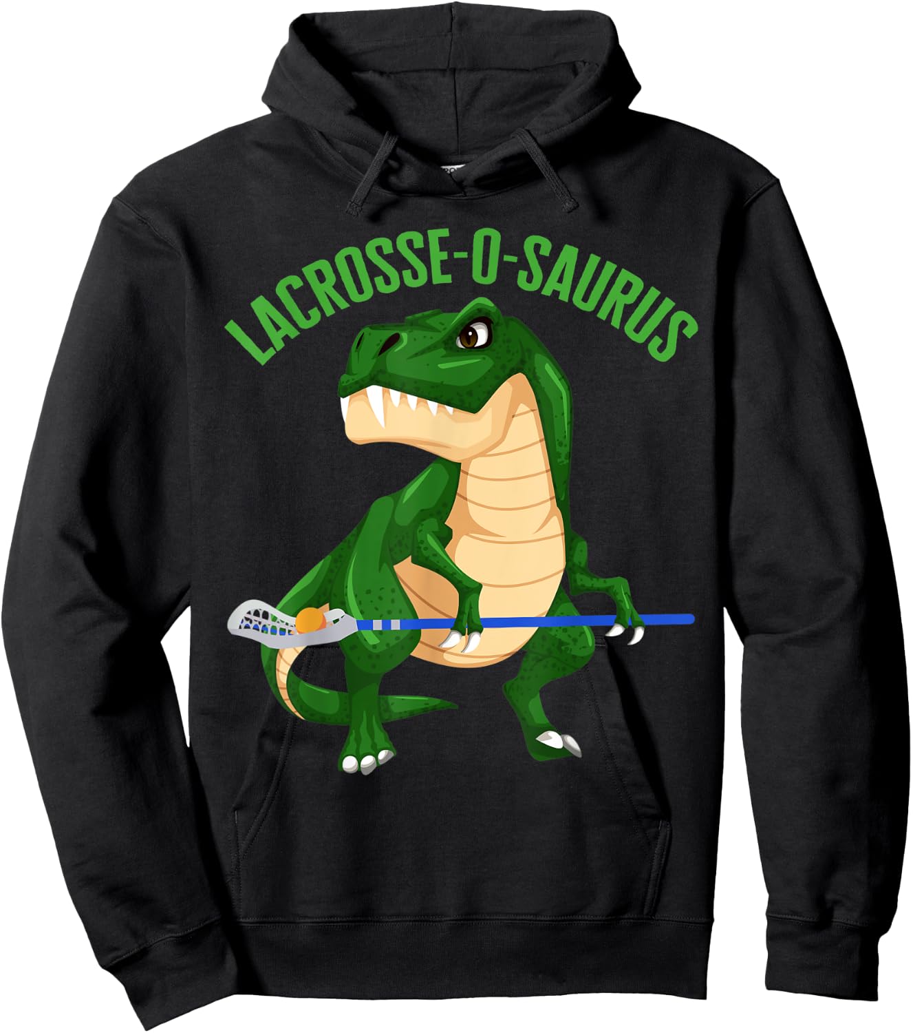 Lacrosse-O-Saurus Gear Champ Goal Laxer Lax Laxing Lacrosse Hoodie - Hoodie | Black