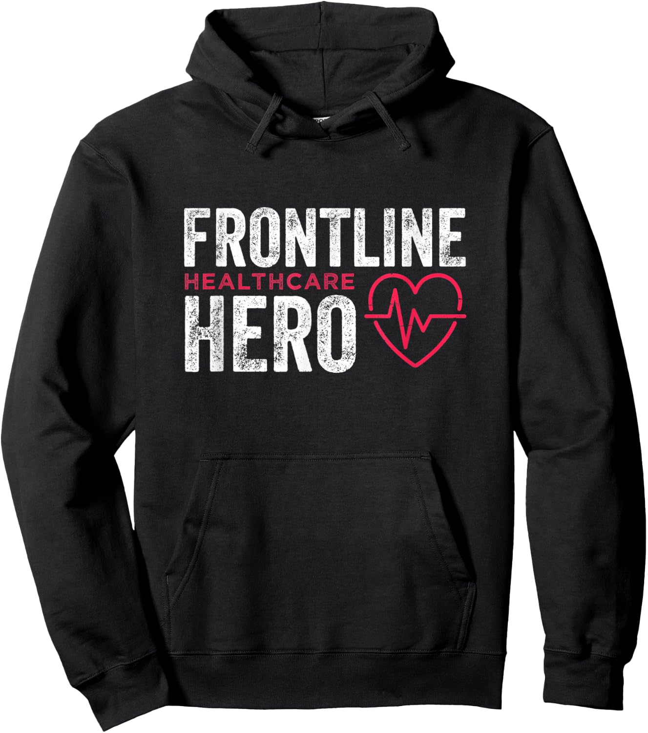 Frontline Hero Healthcare Essential Frontline Worker Hoodie - Hoodie | Black