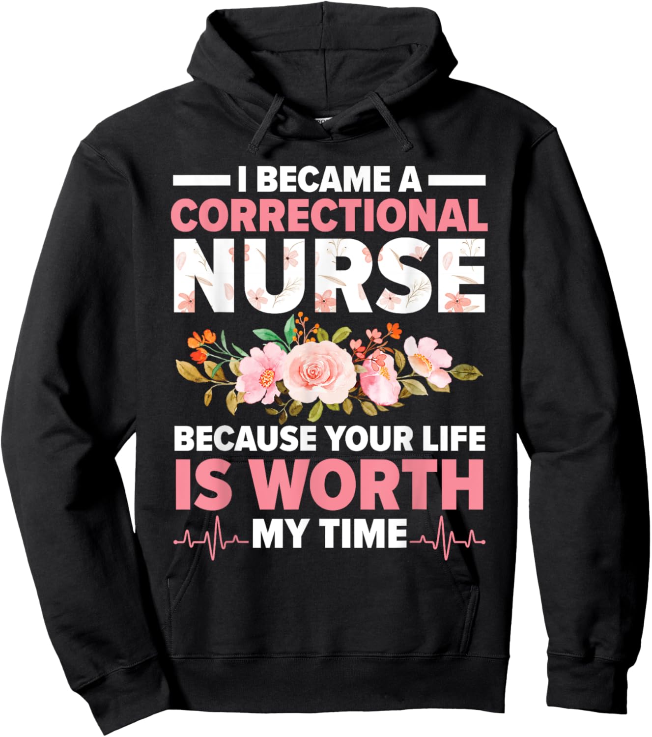 Correctional Nurse Medical Worker Prison Nurse Hoodie - Hoodie | Black