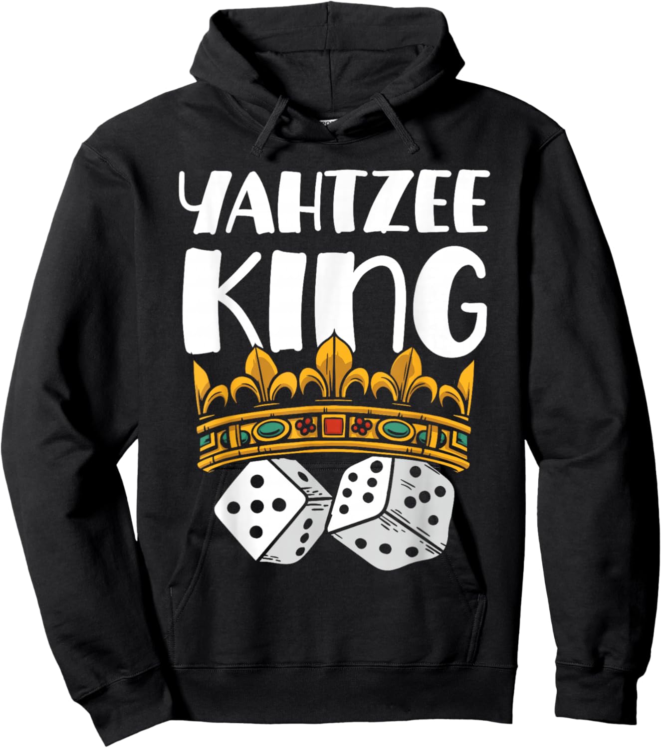 Yahtzee King Game Night Dice Game Hoodie - Hoodie | Black