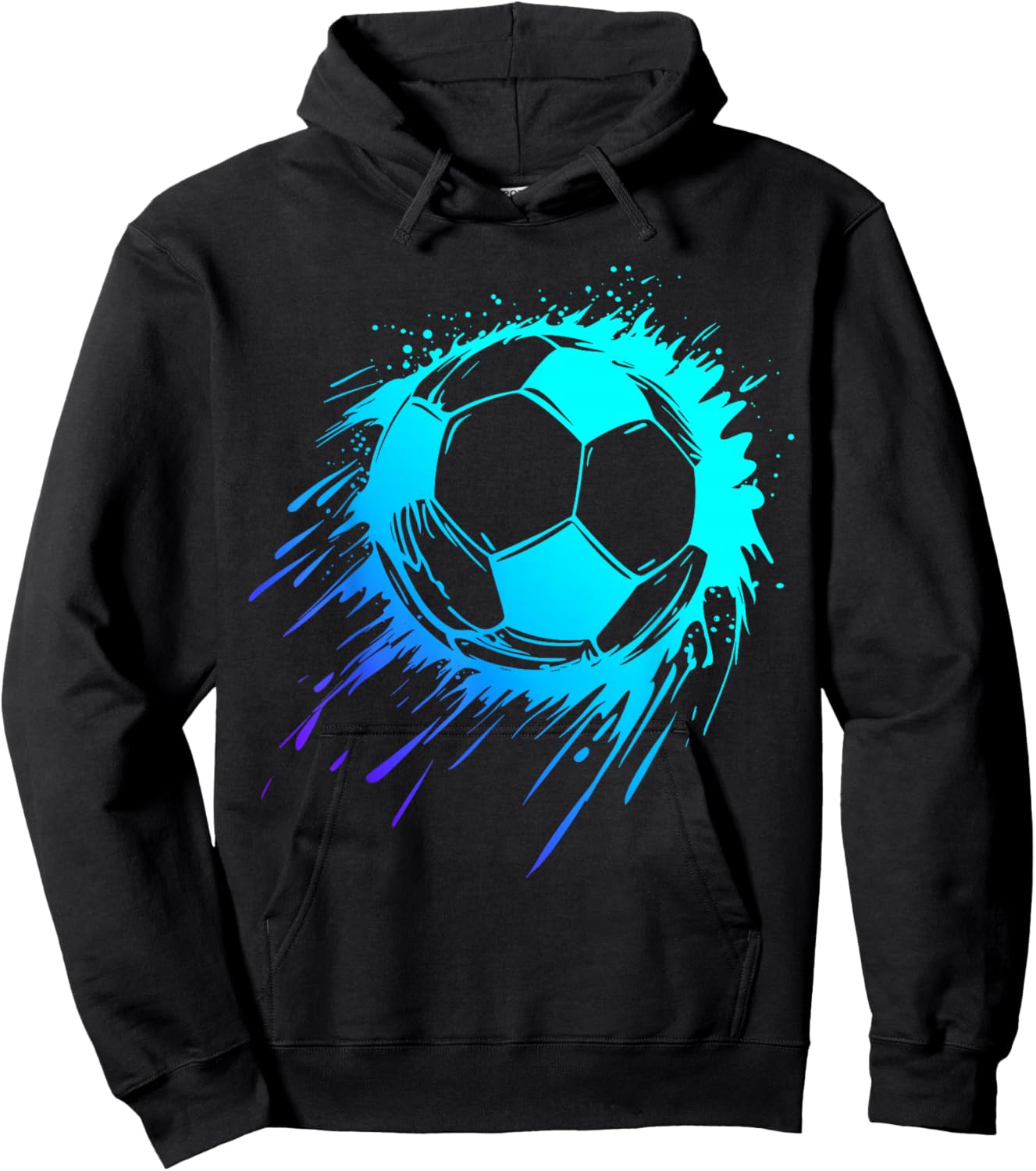 Blue Soccer Ball Soccer Player Soccer Boys Soccer Hoodie - Hoodie | Black