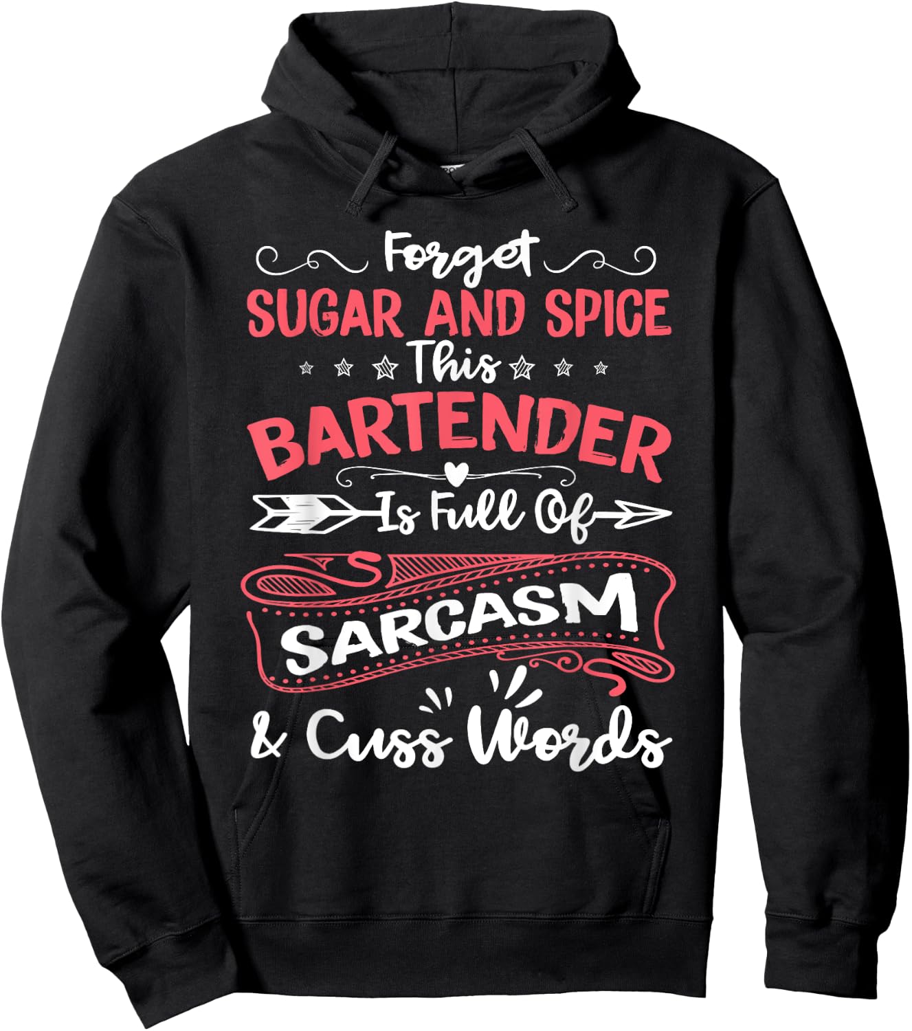 Funny Bartender Sarcastic Women Gift Aspiring Bartending Hoodie - Hoodie | Black