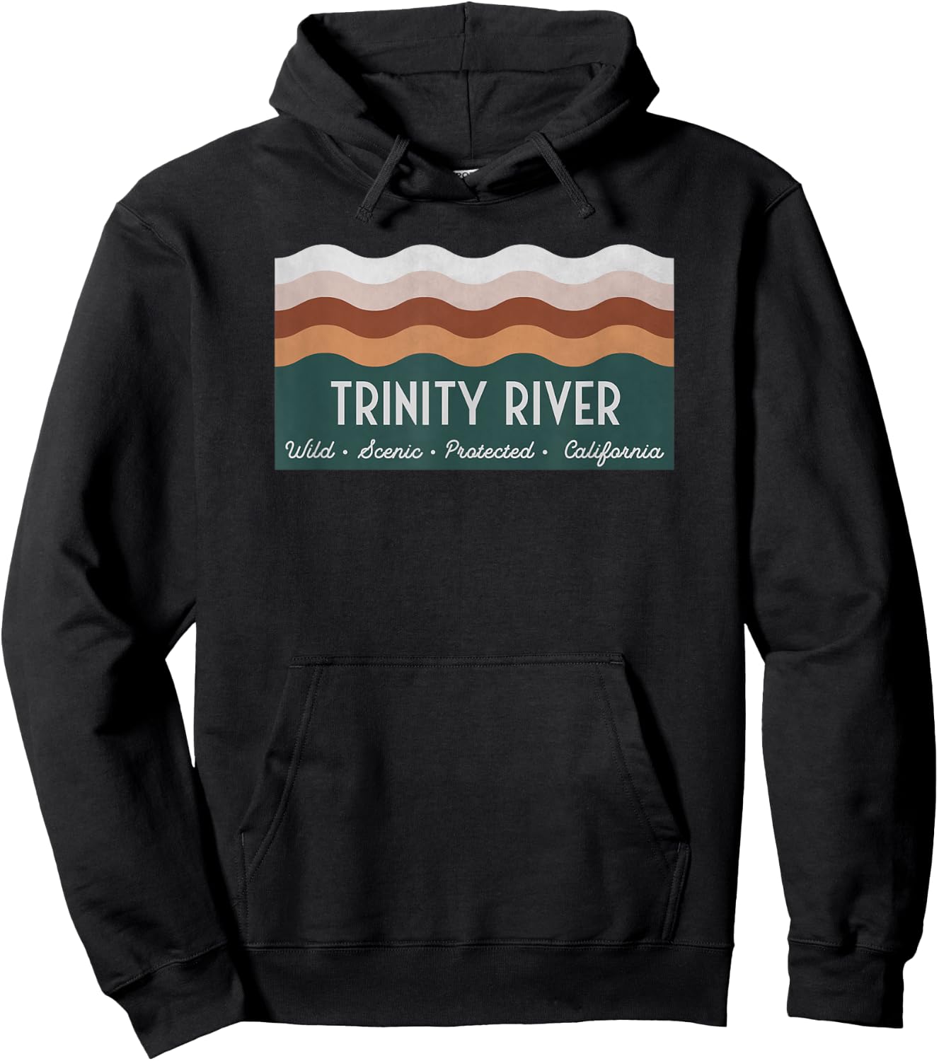 Wild Scenic Protected California - Trinity River Hoodie - Hoodie | Black