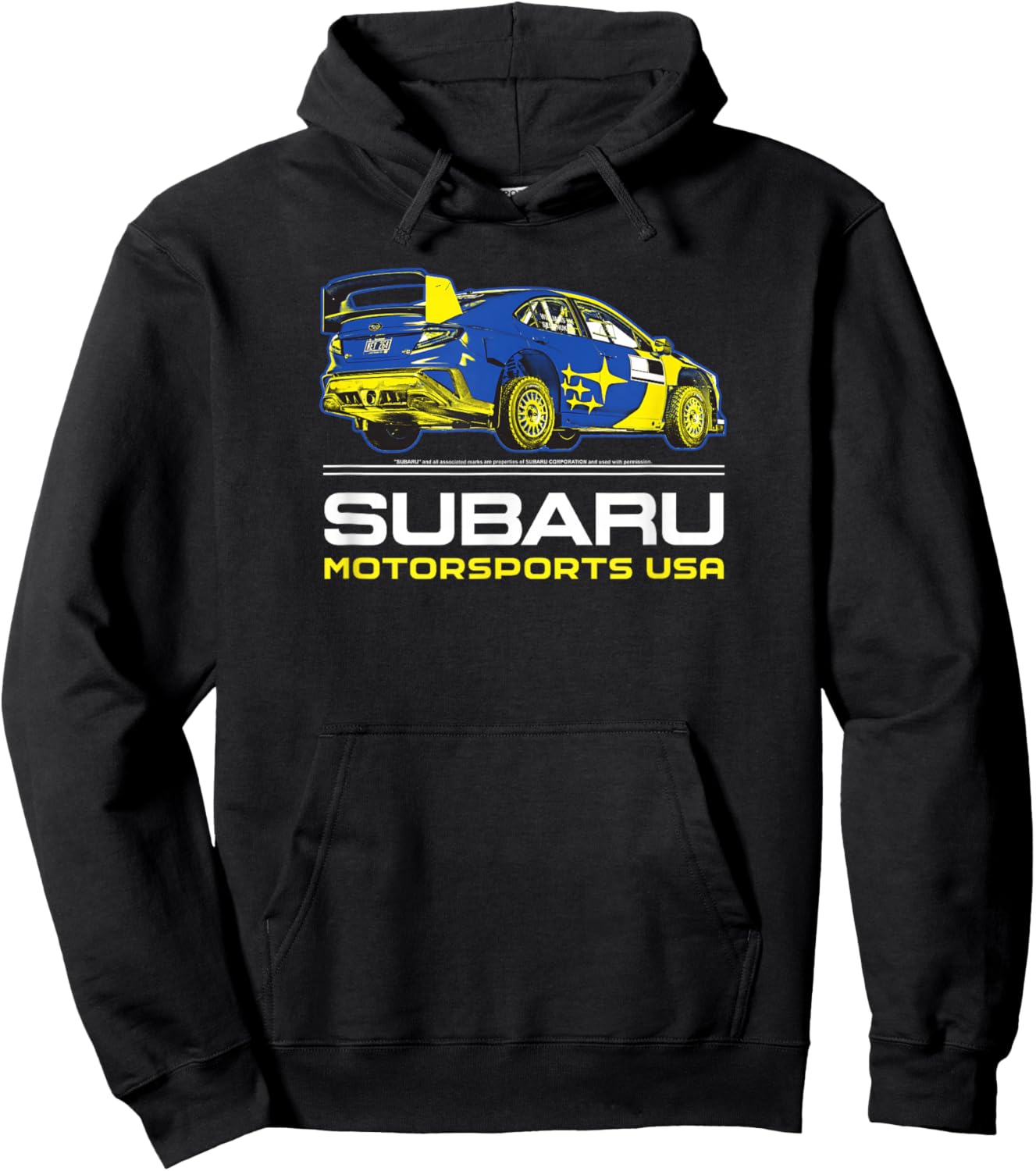 Subaru Rally Car Colorful Racing Logo Sports Car Brand Hoodie - Hoodie | Black