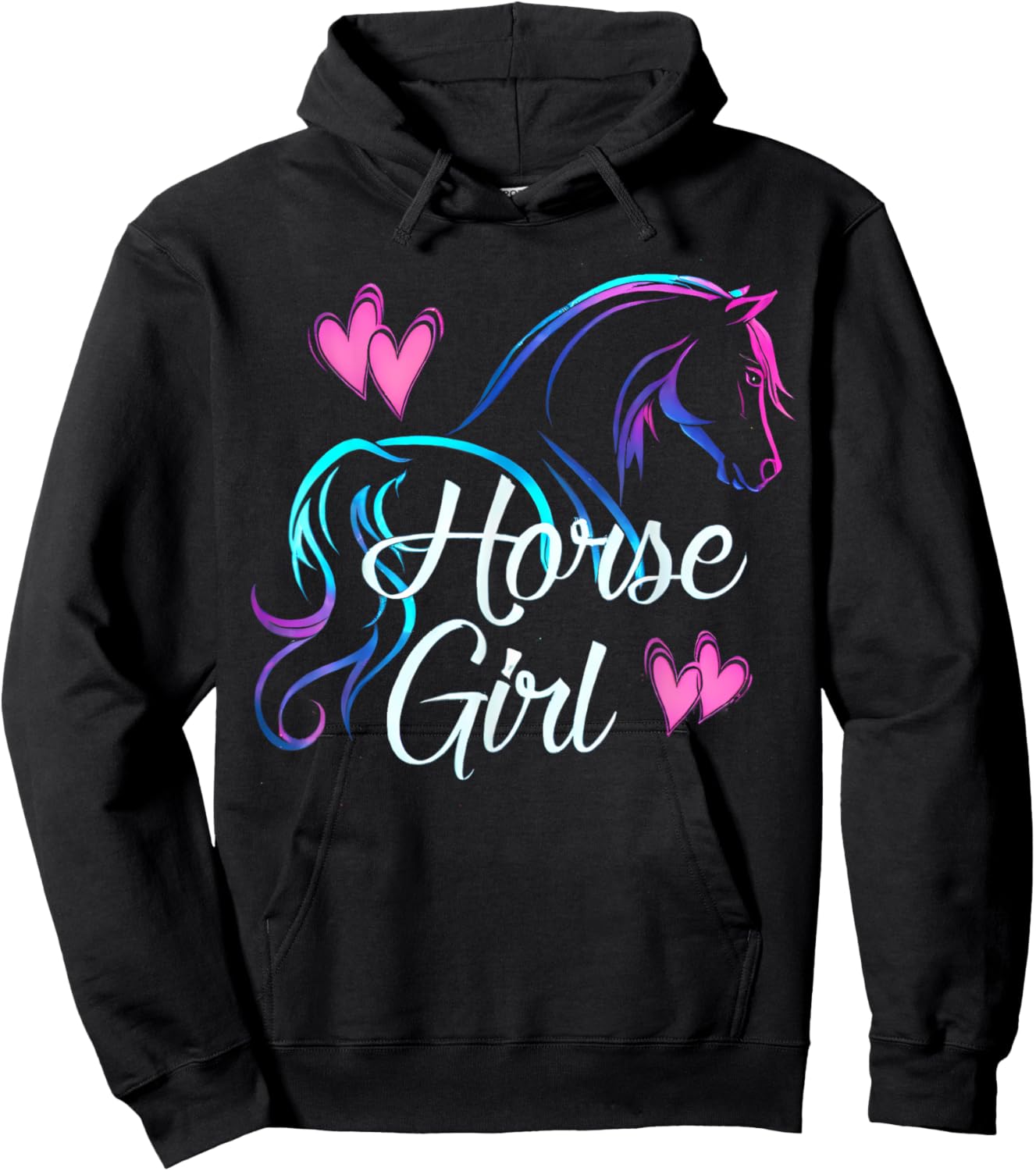 Horse Girl Riding Horse Girl Love Riding Fun for Kids and Women Hoodie - Hoodie | Black