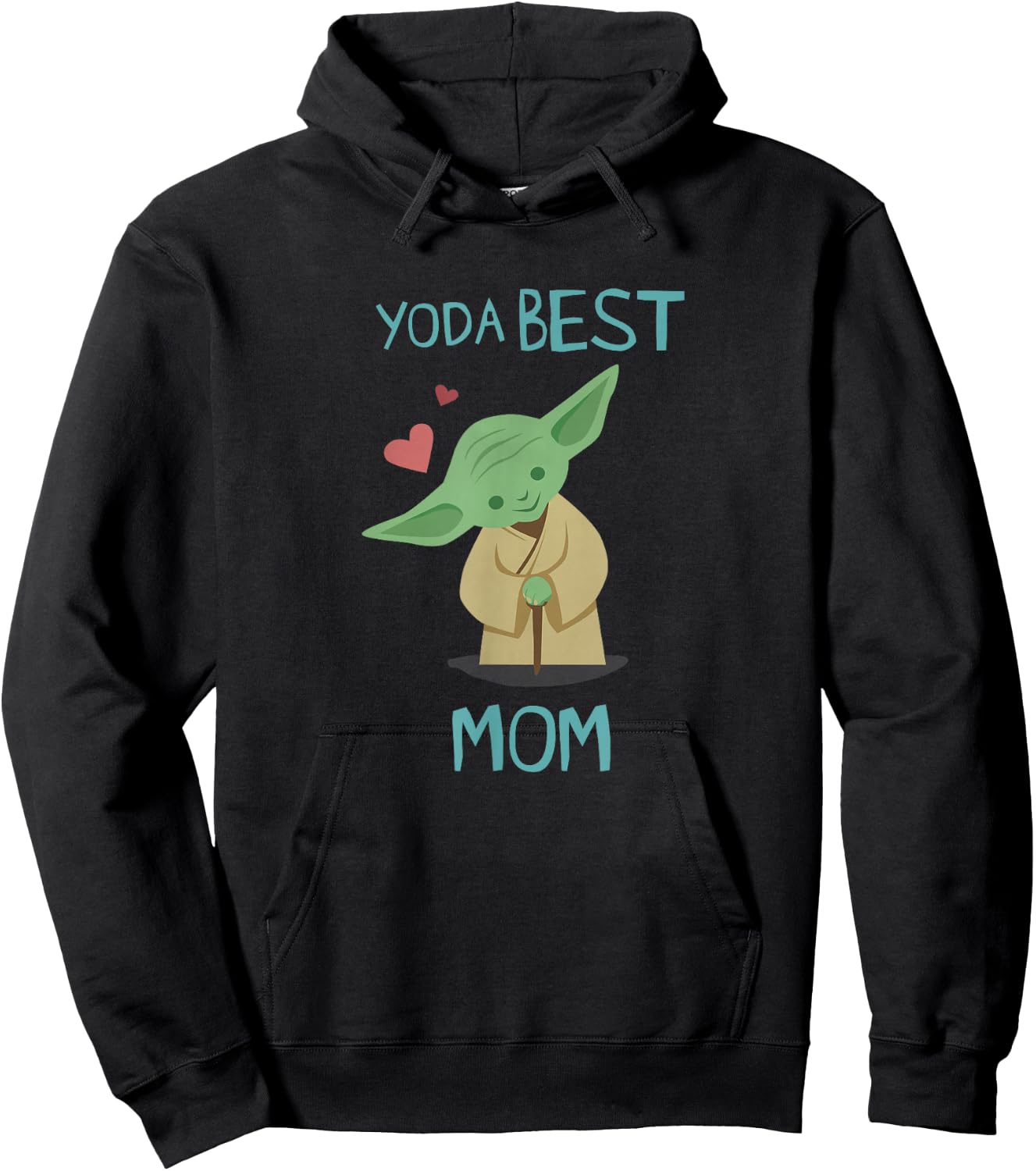 Star Wars Yoda Best Mom Yoda Chibi Portrait Hoodie - Hoodie | Black