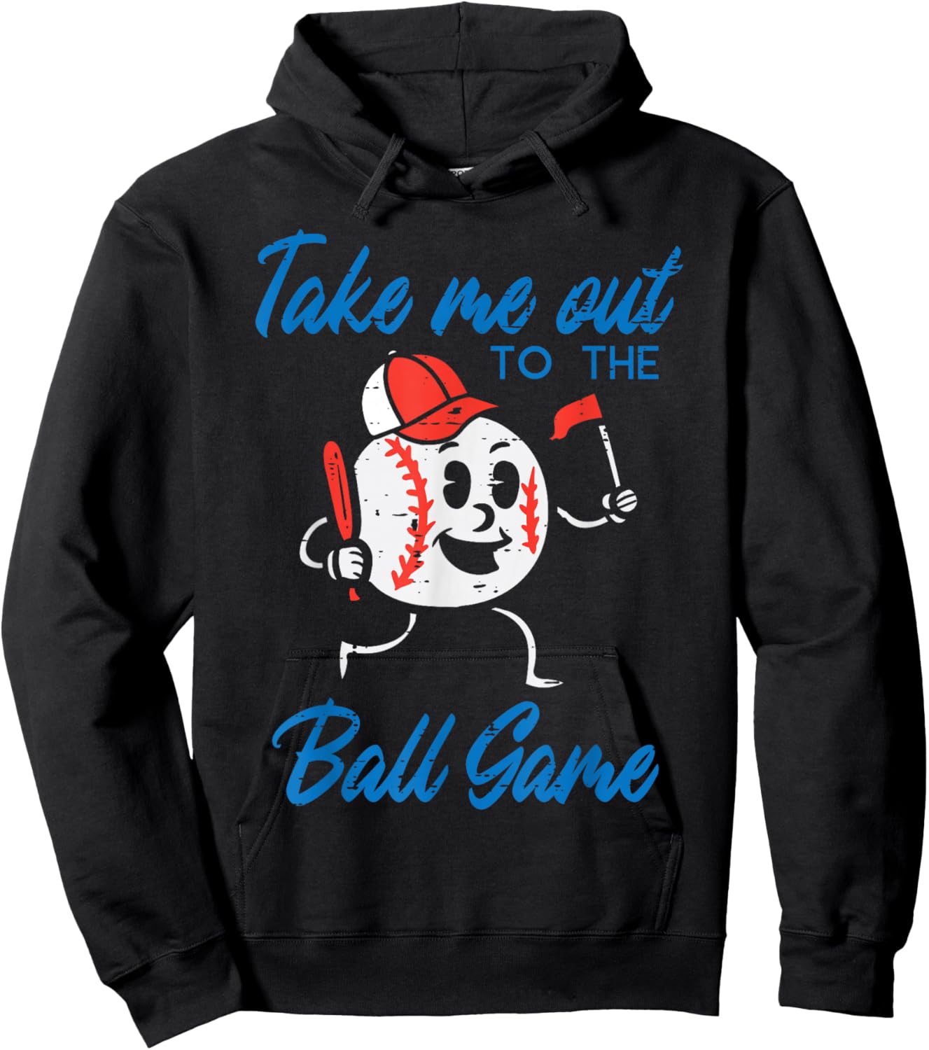 Take Me Out To The Ball Game Baseball Men Women Boys Kids Hoodie - Hoodie | Black