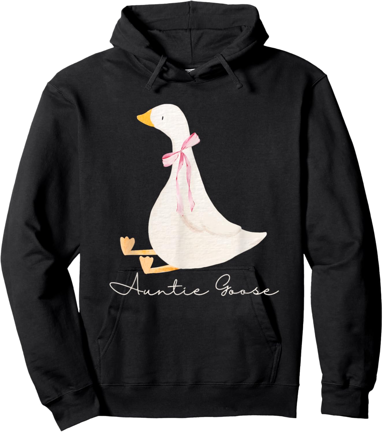 Auntie Goose Funny Cute Silly Goose Aunt Hoodie - Hoodie | Black