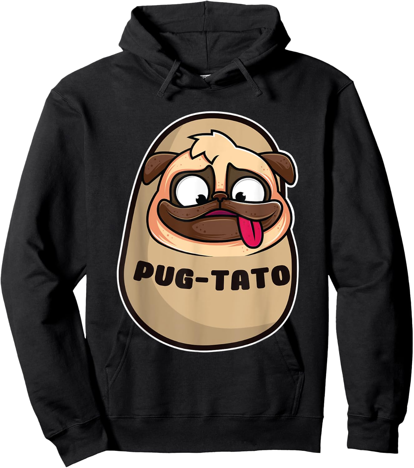 Pugtato Cute Pug Potato Dog Lover Funny Design And Style Women Hoodie - Hoodie | Black