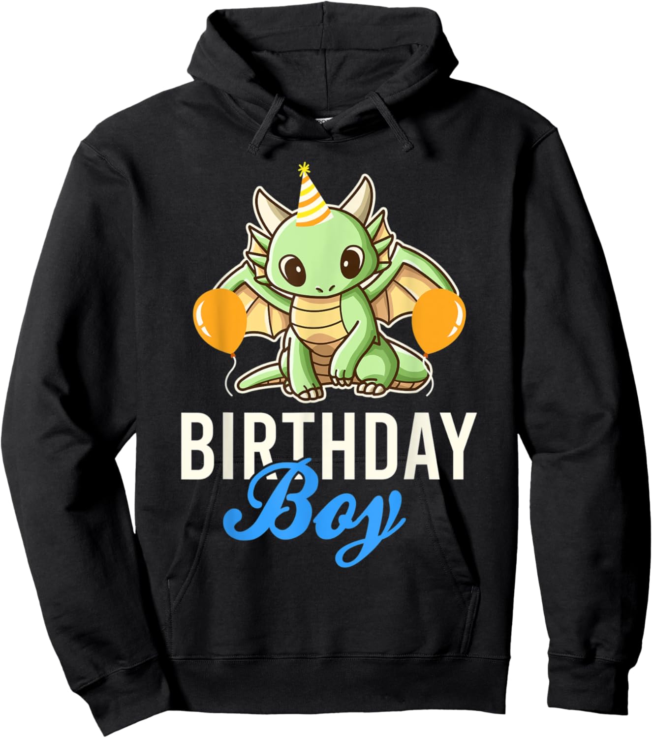 Cute Dragon Birthday Boy Hoodie - Hoodie | Black