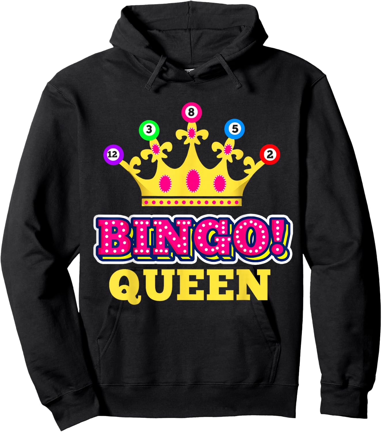 Bingo Queen Bingo Player Hoodie - Hoodie | Black