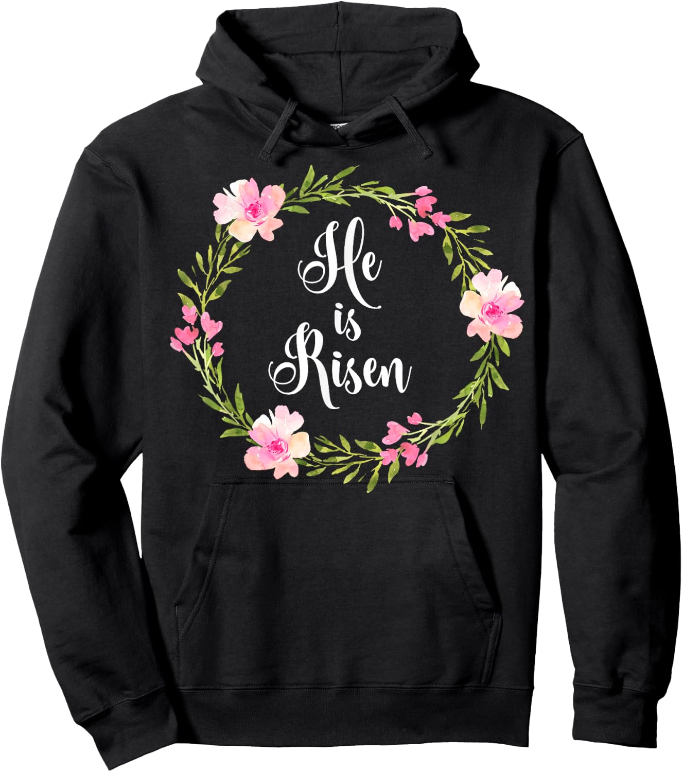 Inspirational He Is Risen . Faith . Hoodie - Hoodie | Black
