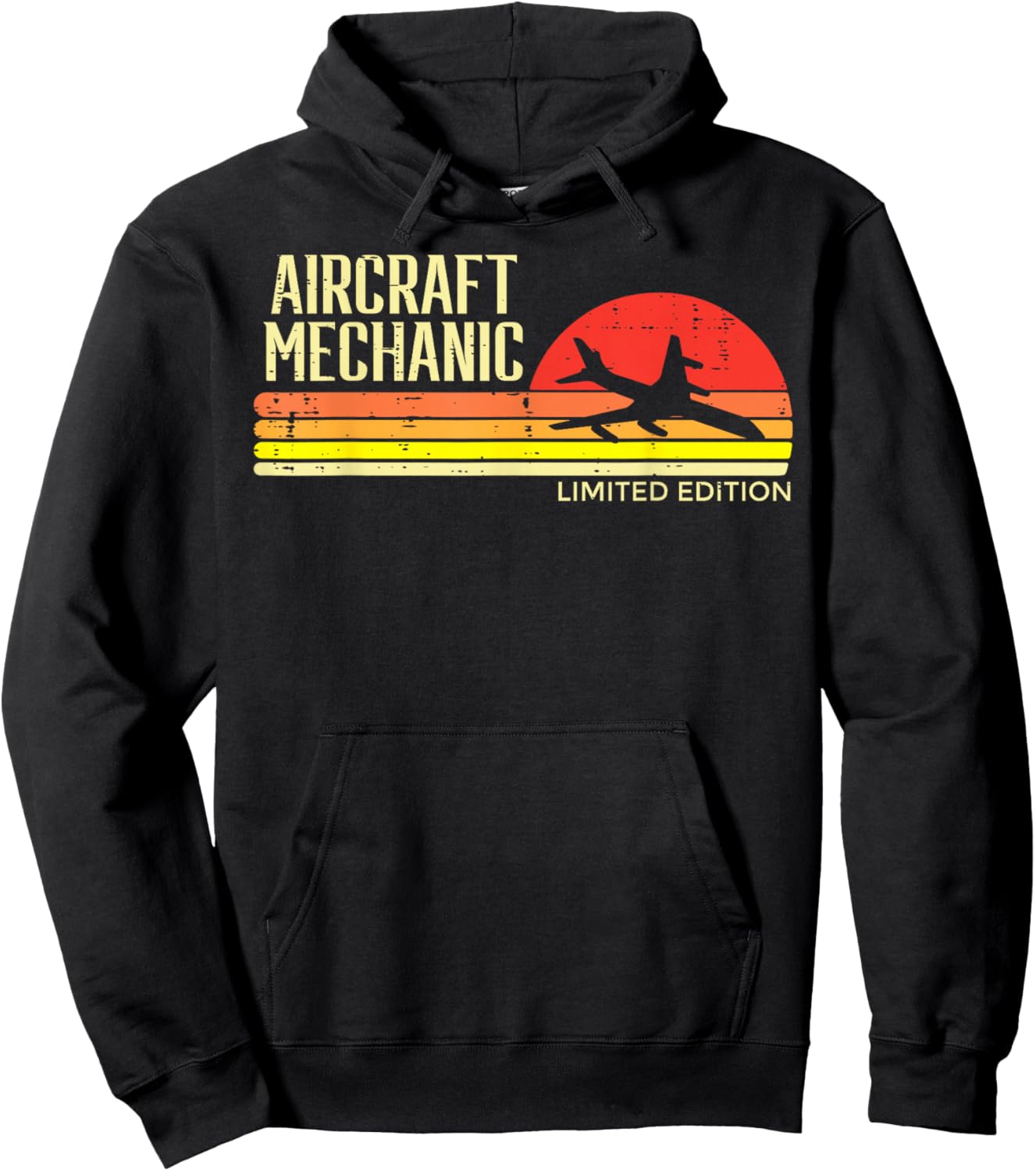 Aircraft Mechanic Limited Edition Retro Aviation Men Women Hoodie - Hoodie | Black