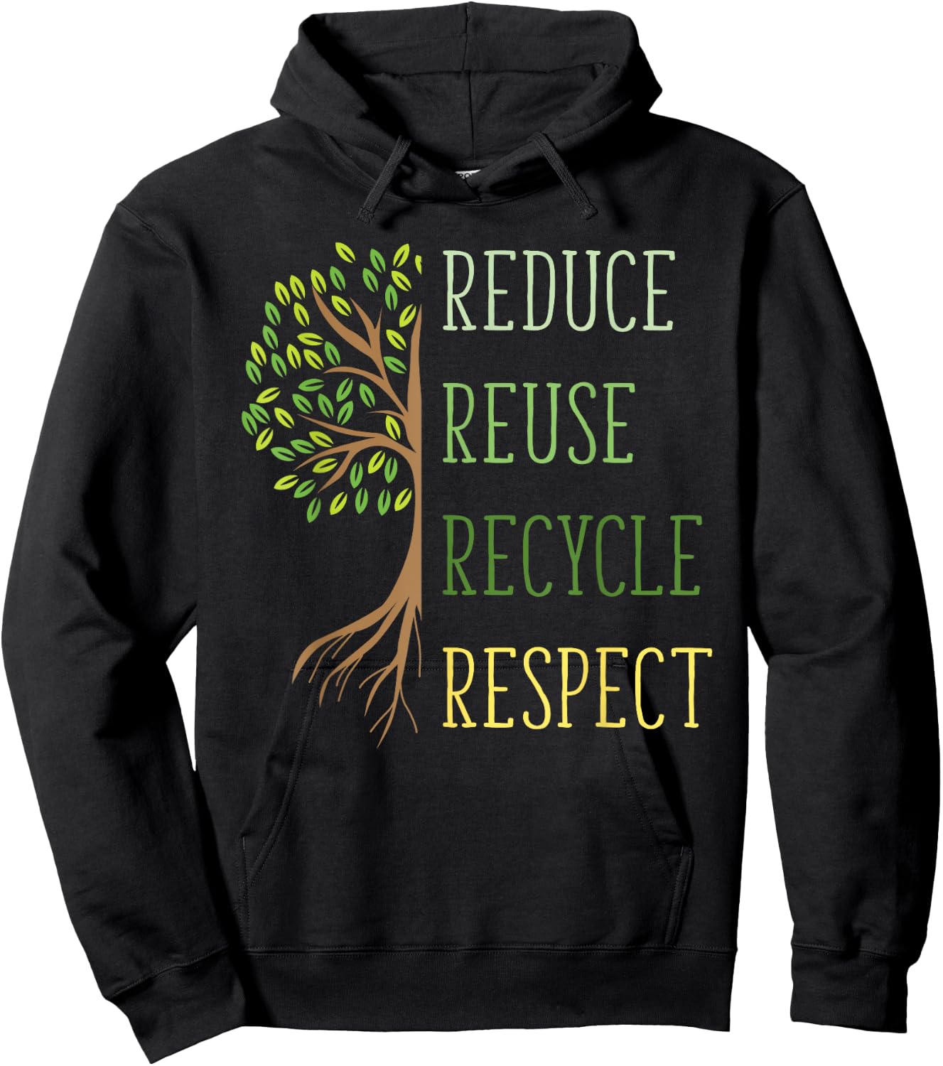 Earth Day Shirt Reduce Reuse Recycle Environmental Ecology Hoodie - Hoodie | Black